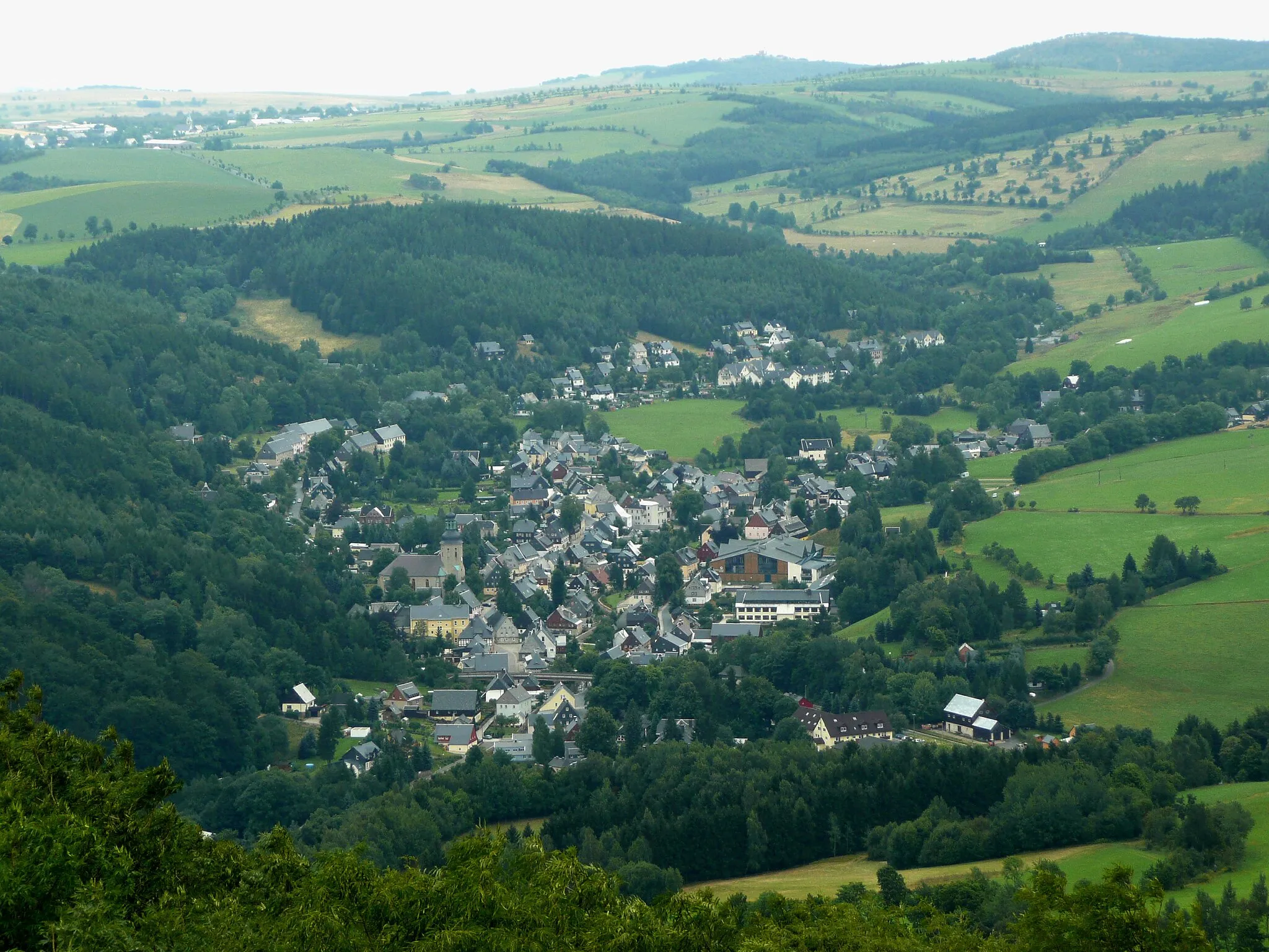 Photo showing: view on Geising in the Ore Mountains.
