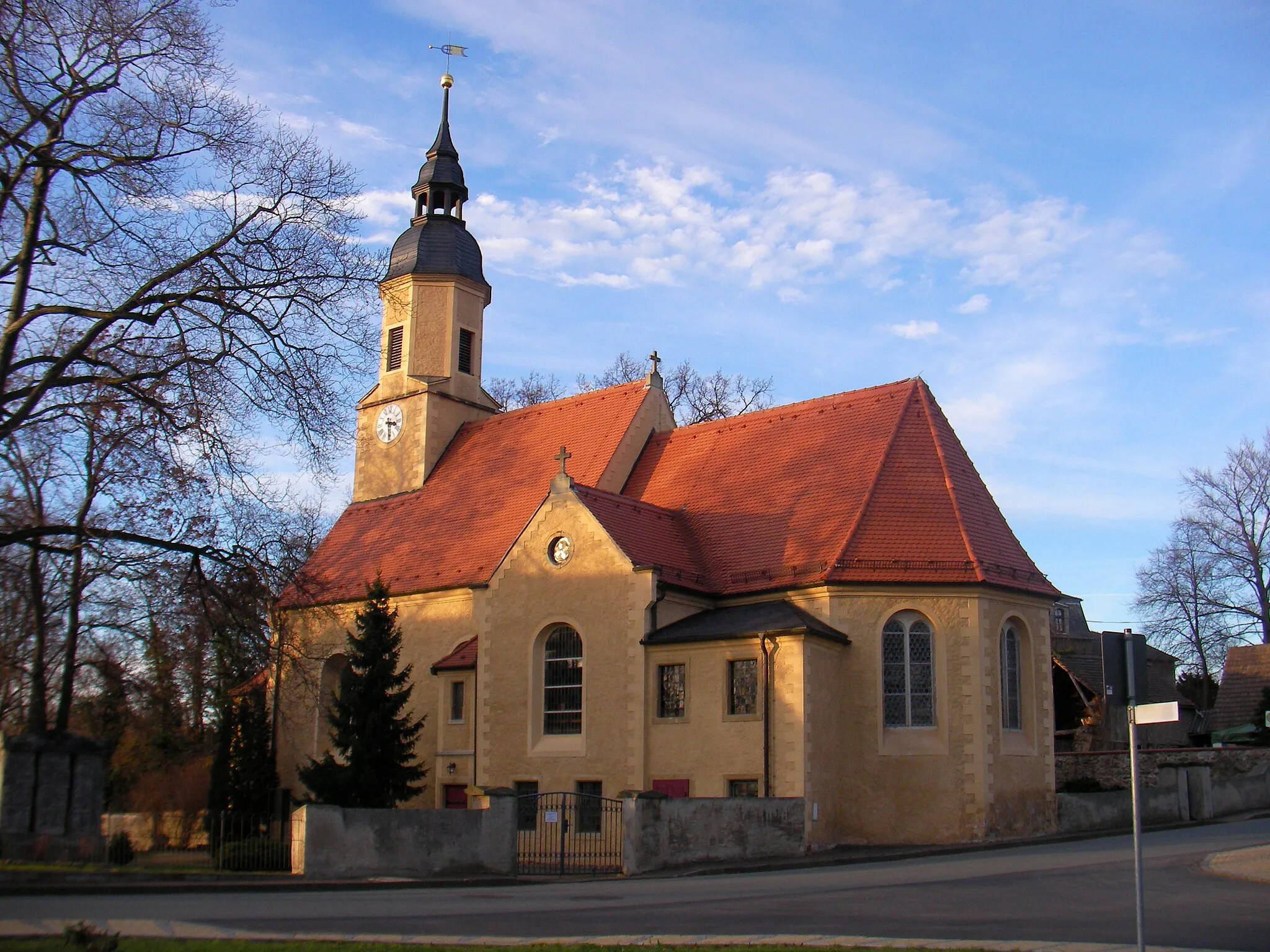 Photo showing: church of Glaubitz, a town in Meissen district of Saxonia lander