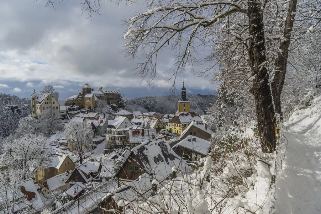 Photo showing: Blick auf die Stadt Hohnstein