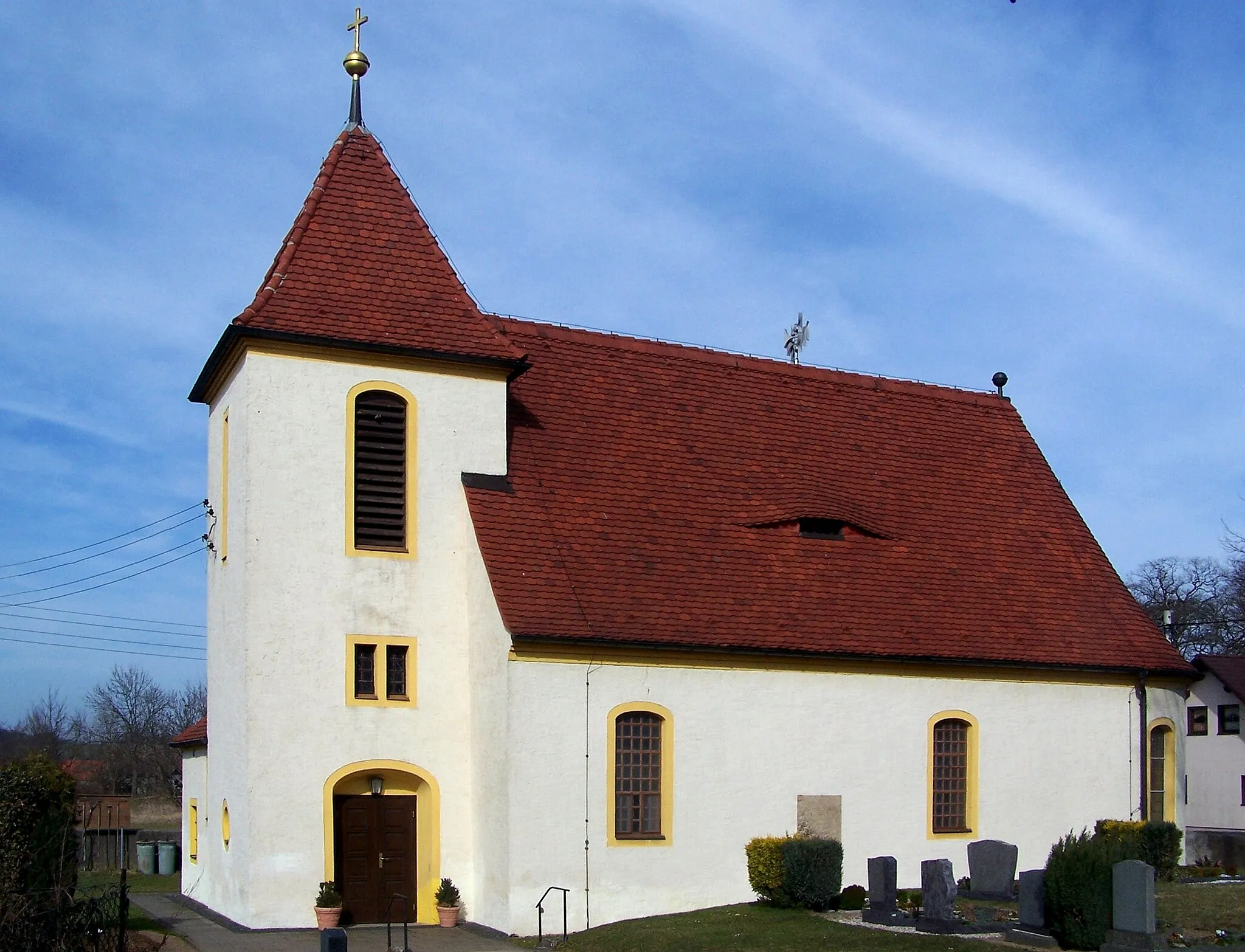 Photo showing: Kirche Zschaiten, Gemeinde Nünchritz, Landkreis Meißen