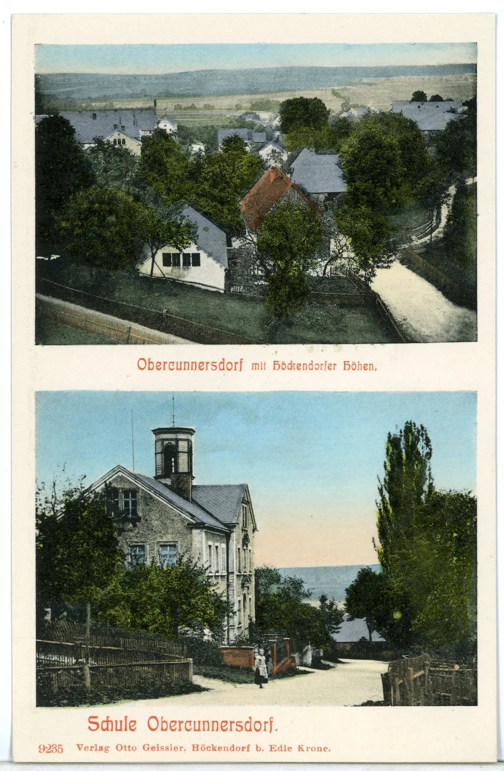 Photo showing: Obercunnersdorf; Schule und Höckendorfer Höhen; liegt bei Höckendorf