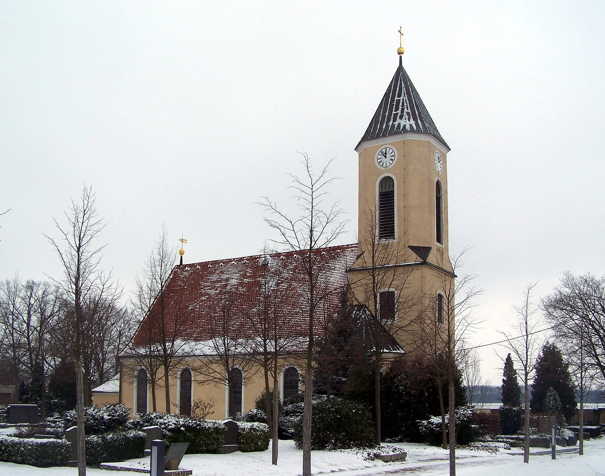 Photo showing: Kirche in Röderau, Gemeinde Zeithain