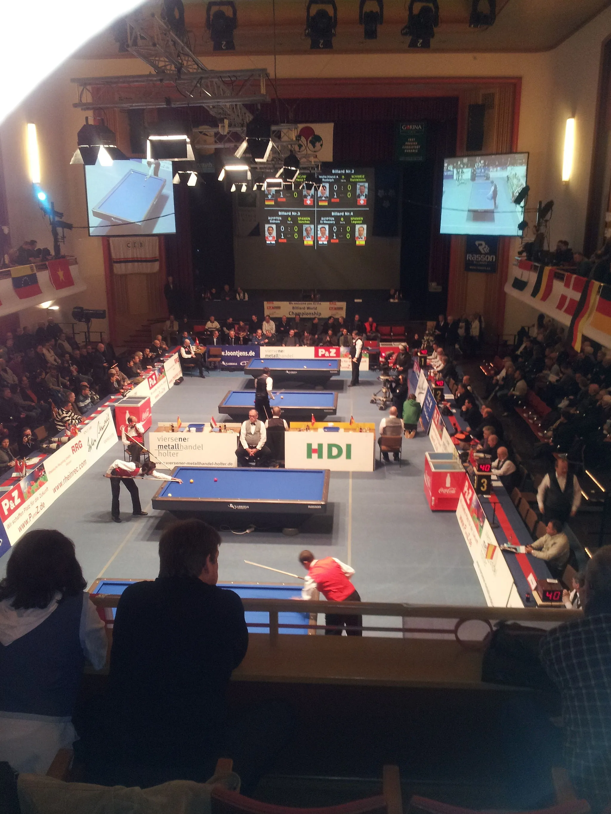 Photo showing: 3-cushion World Championships for National Teams in Viersen, Germany on 23 February 2013