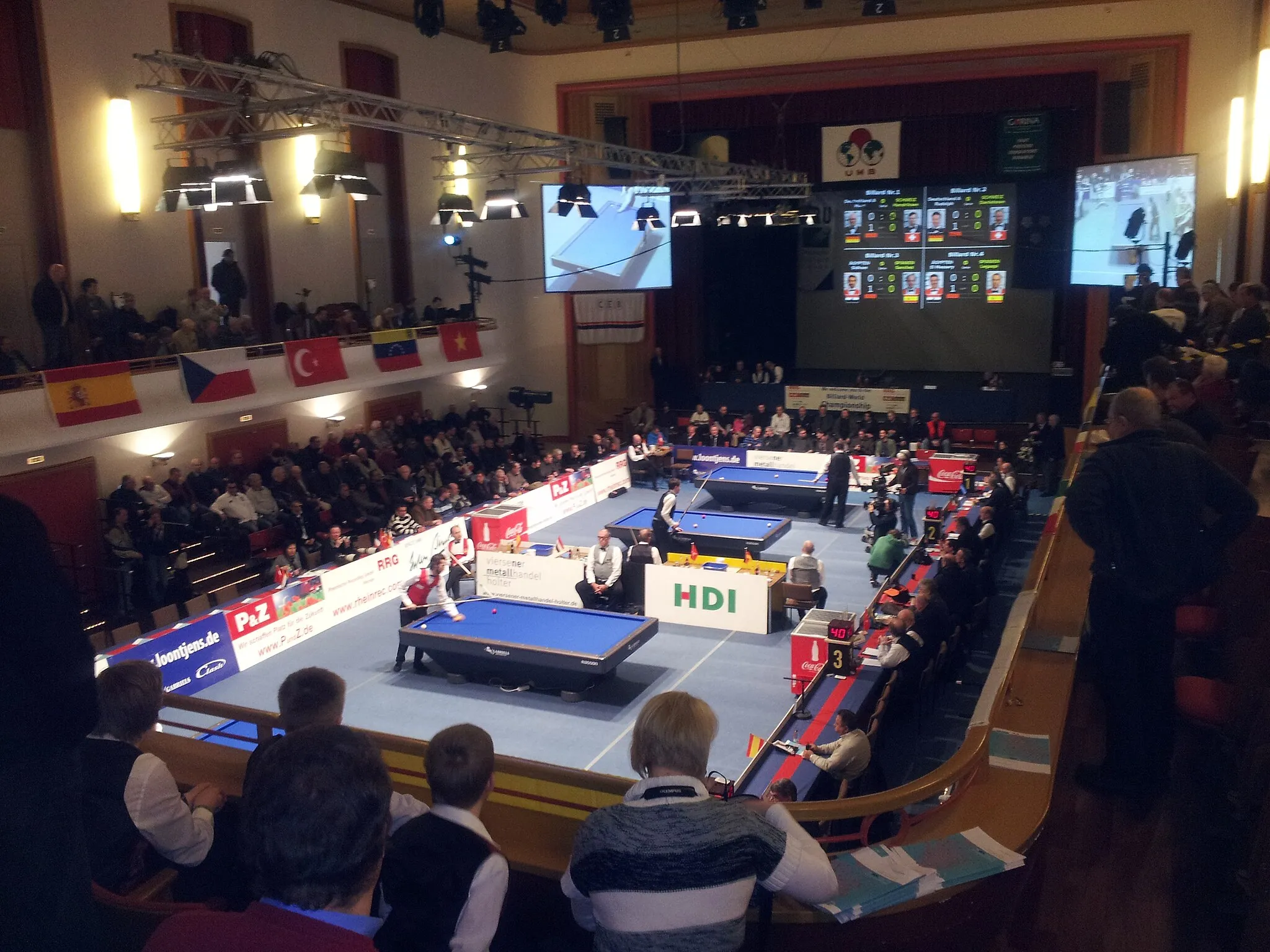 Photo showing: 3-cushion World Championships for National Teams in Viersen, Germany on 23 February 2013