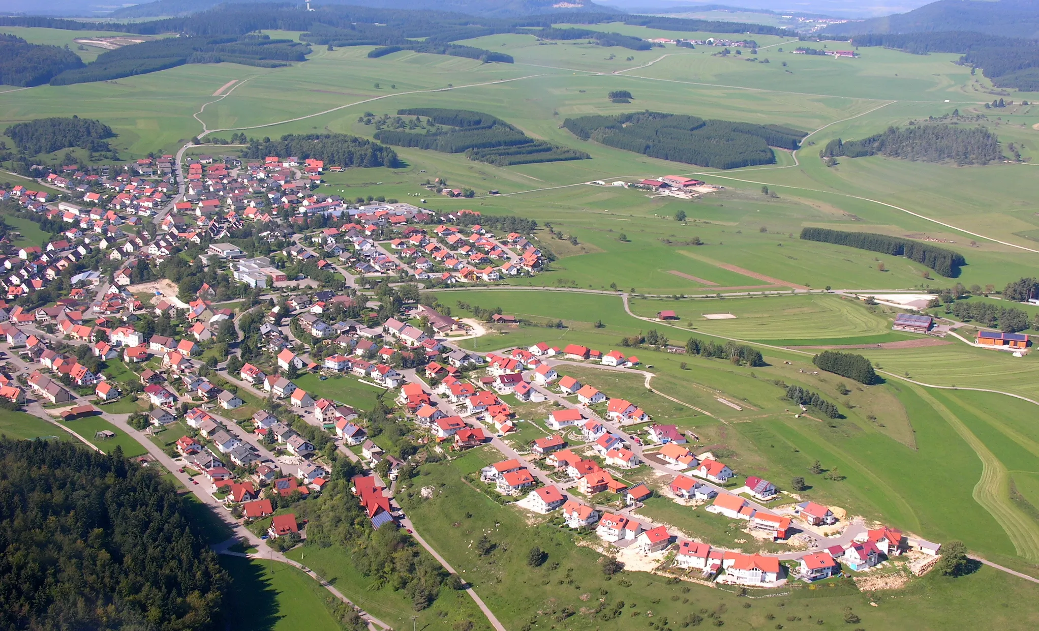 Photo showing: Germany, Baden-Württemberg,

Aerial view of Böttingen