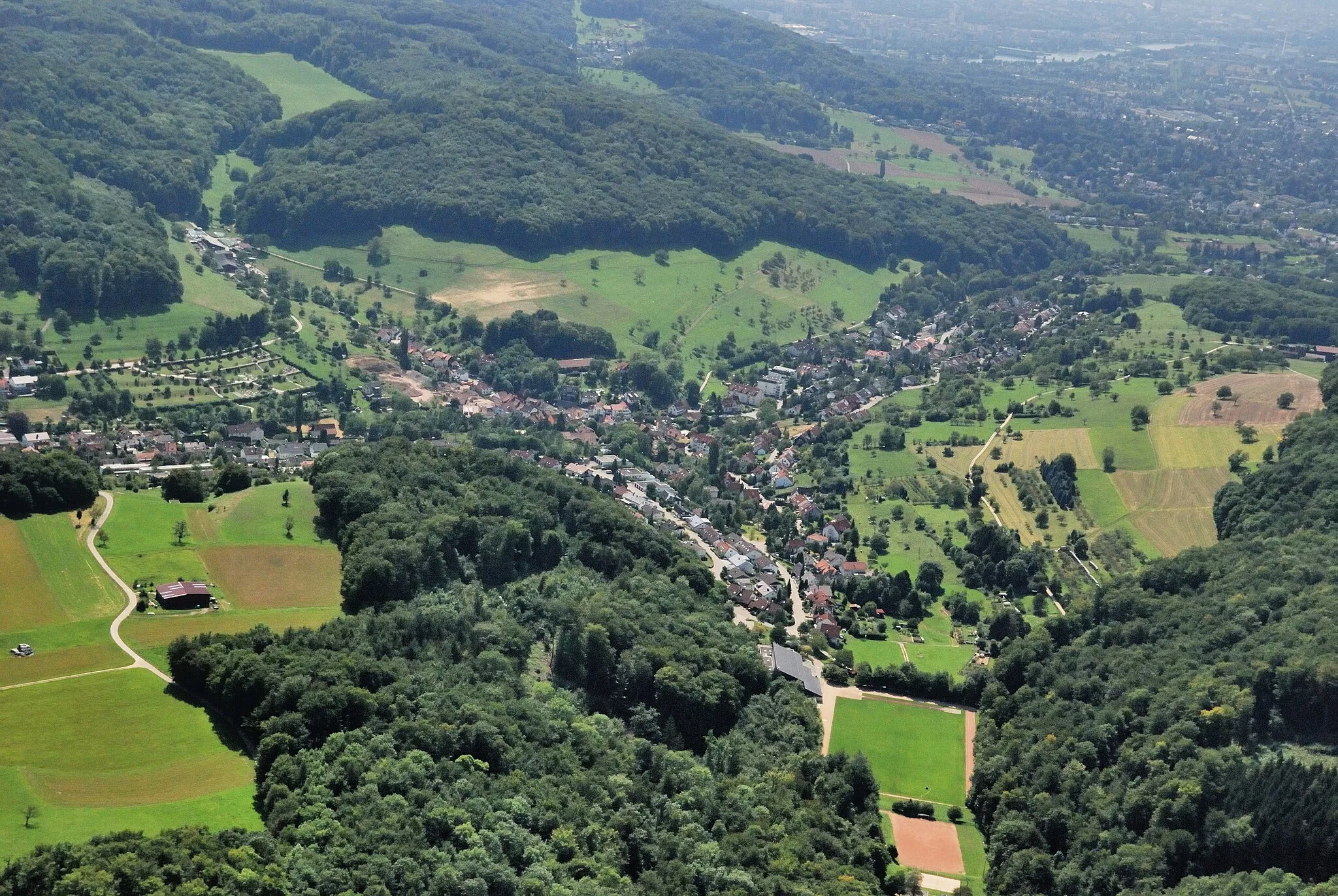 Photo showing: aerial view of Inzlingen