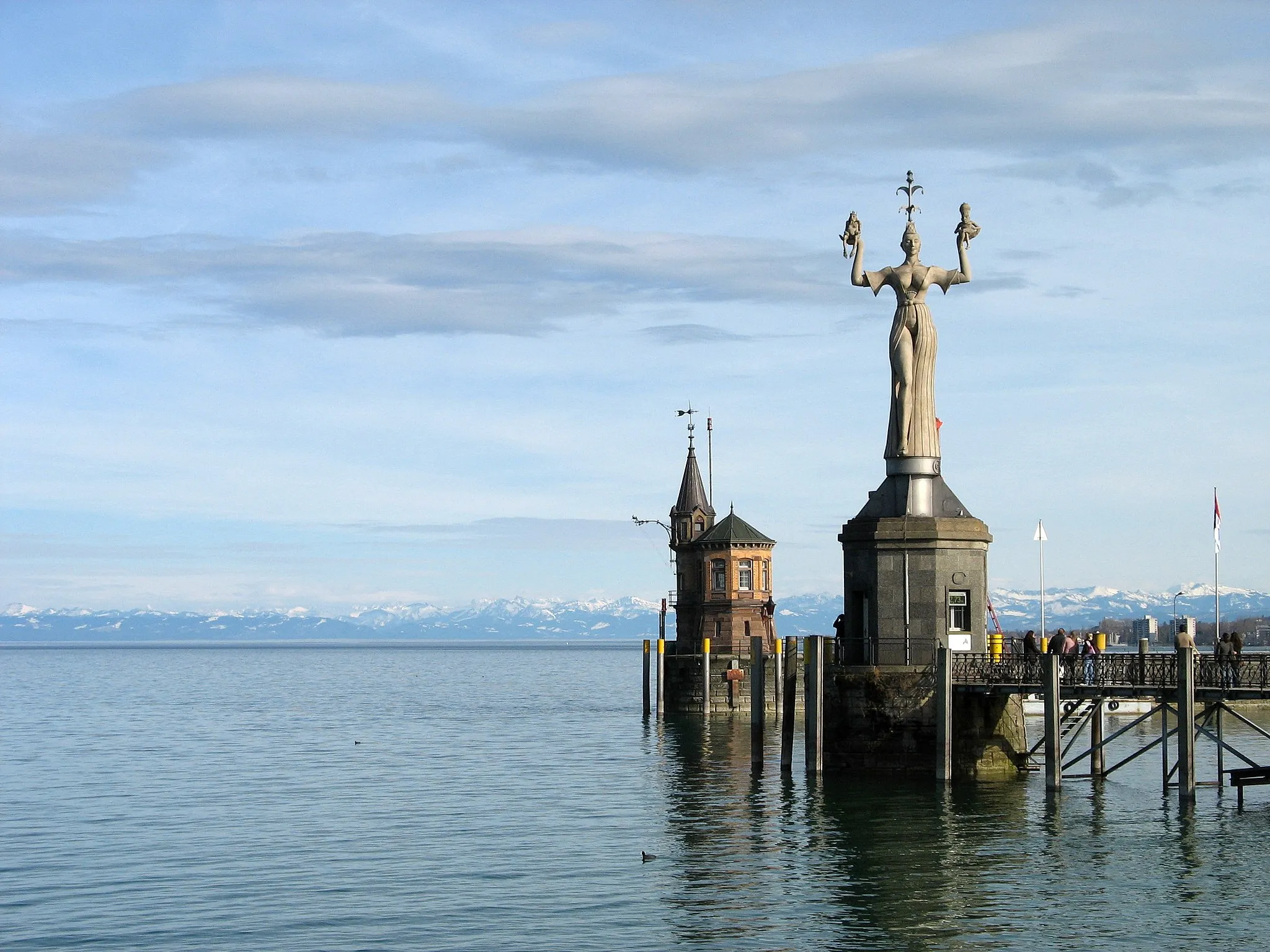 Photo showing: Konstanz: Imperia vor Alpenkulisse