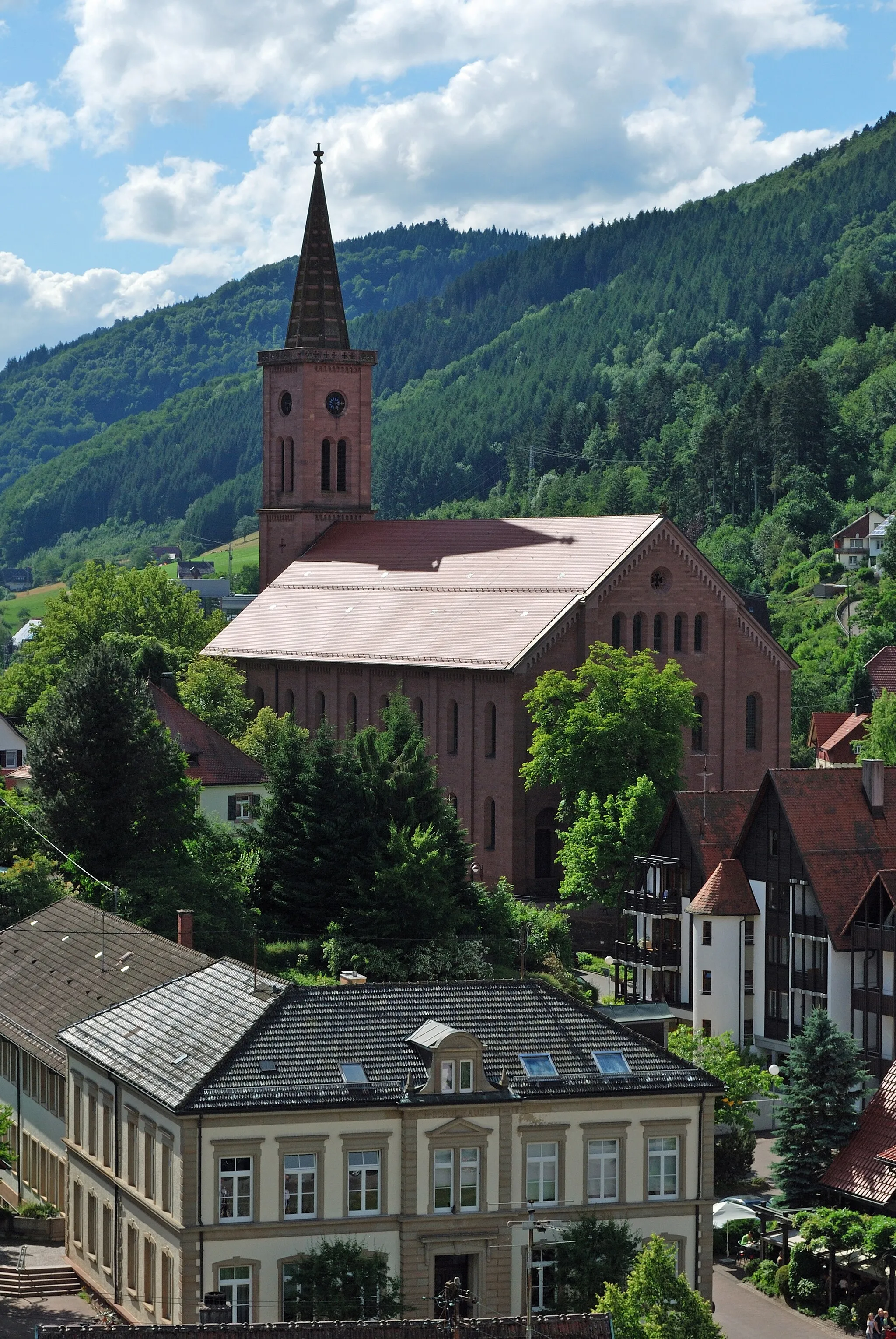 Photo showing: The protestant church in Schiltach in the Black Forest in Germany.