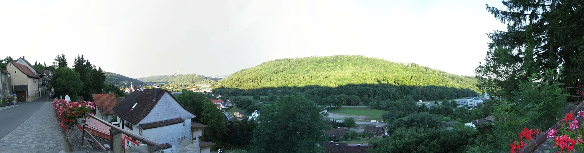 Photo showing: Überlick/Panorama vom Haus "Schwarzer Adler" aus über einen Teil Stühlingens