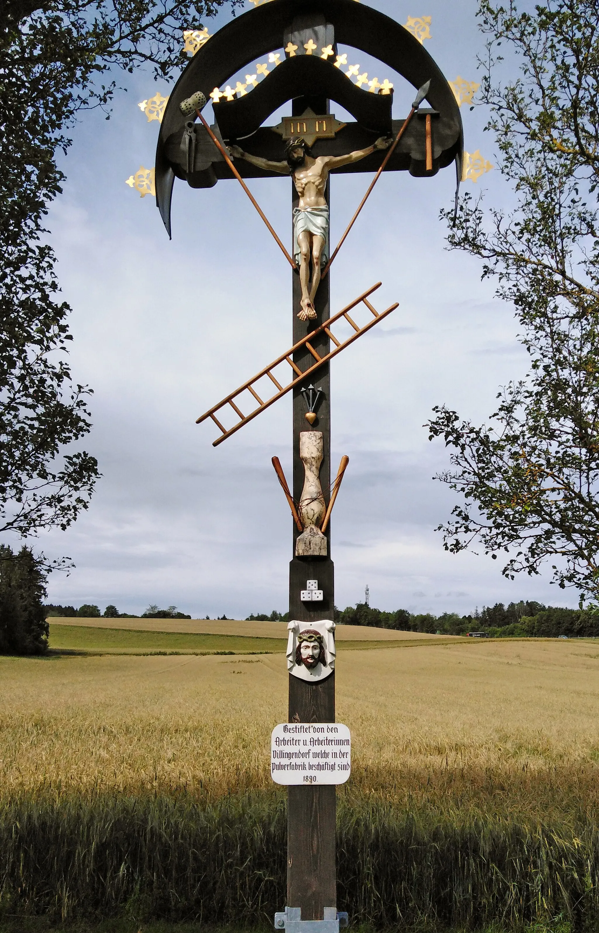 Photo showing: Wegkreuz der Villingendorfer Arbeiter der Pulverfabrik