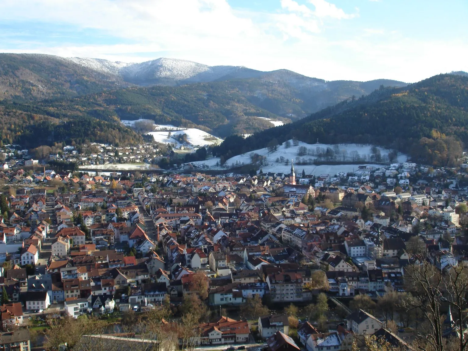 Photo showing: Waldkirch von der Kastelburg (über dem Bahnhof) gesehen