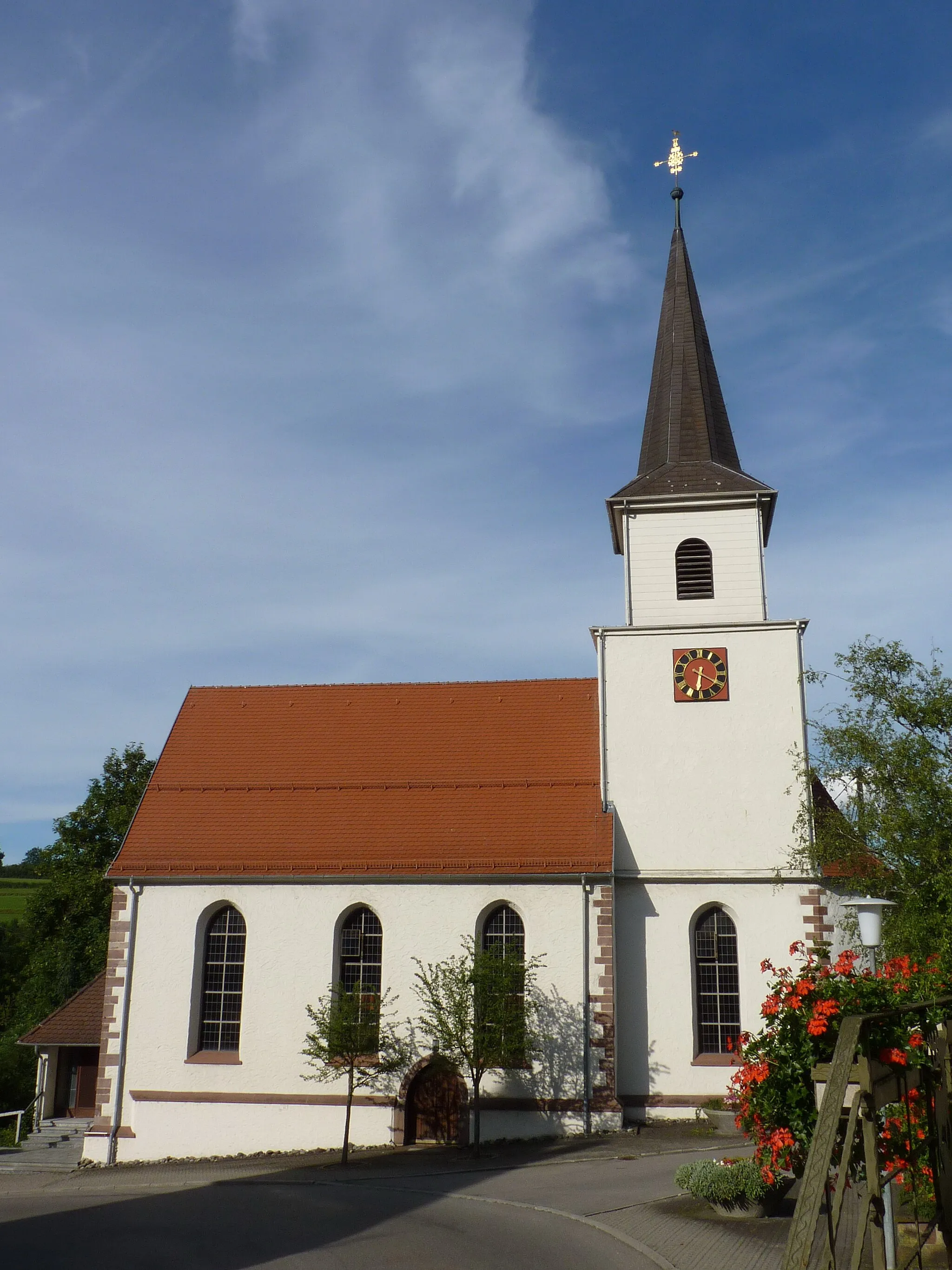 Photo showing: evangelische Kirche in Zimmern-Flözlingen, erbaut 1717, Westfassade