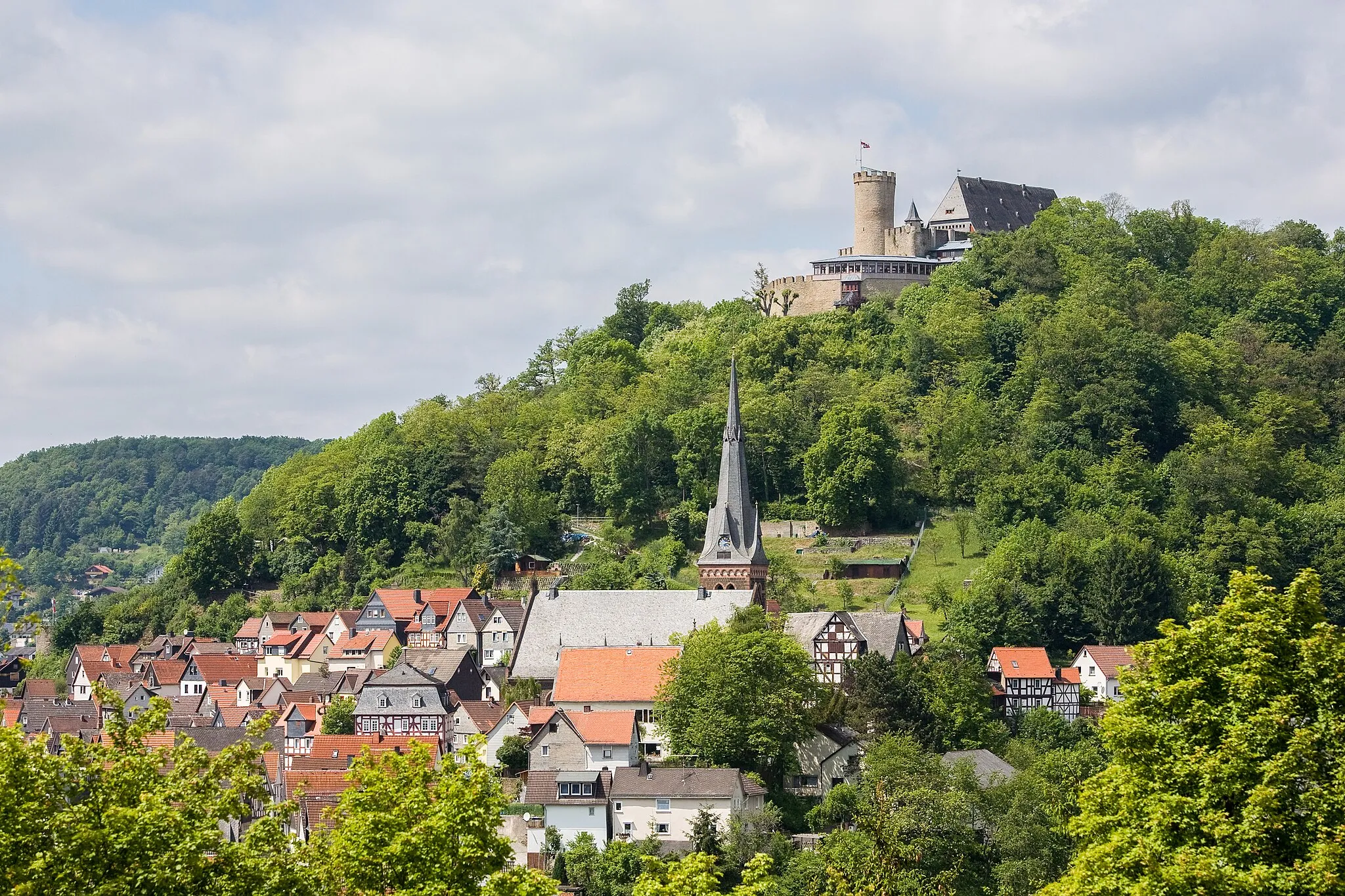 Photo showing: View of town Biedenkopf