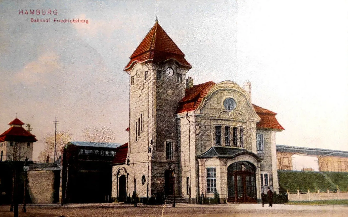 Photo showing: S-Bahnhof Friedrichsberg der 1906 eröffneten Vorortbahn nach Ohlsdorf