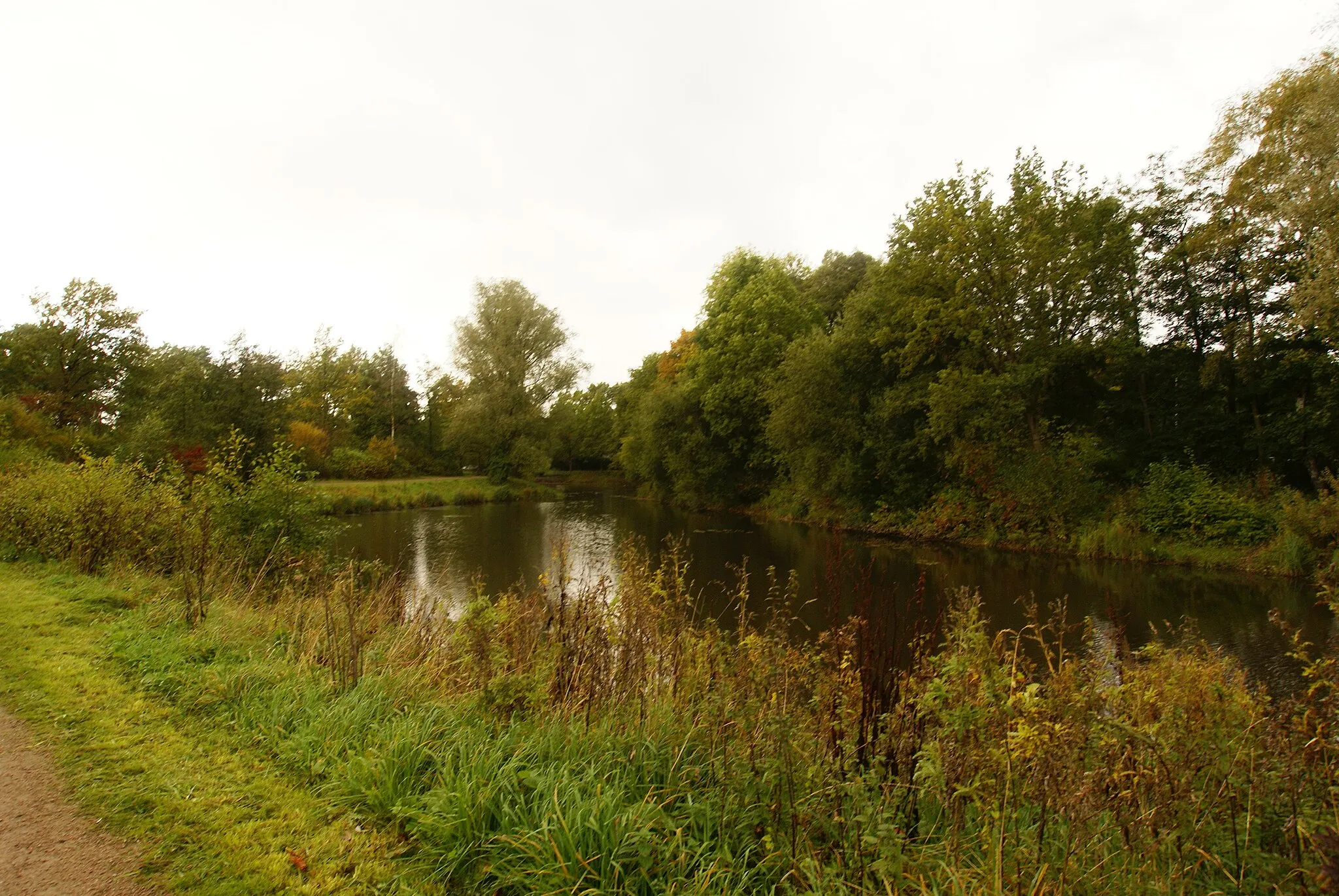 Photo showing: Hamburg (Hummelsbüttel), Germany: Susebek: the pond at the Grützmühlenweg