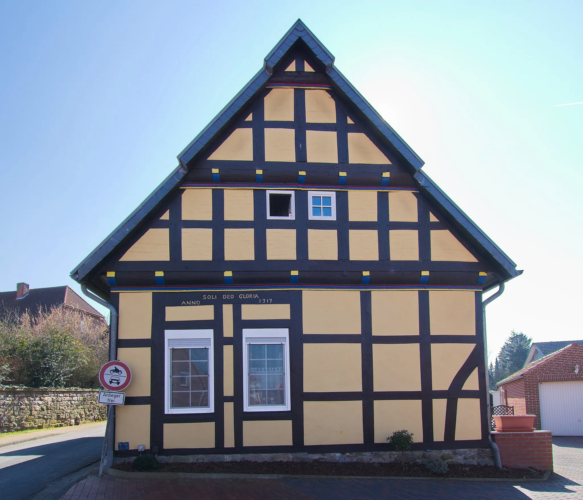 Photo showing: Fachwerkhaus von 1717 in Liebenau, Niedersachsen, Deutschland.