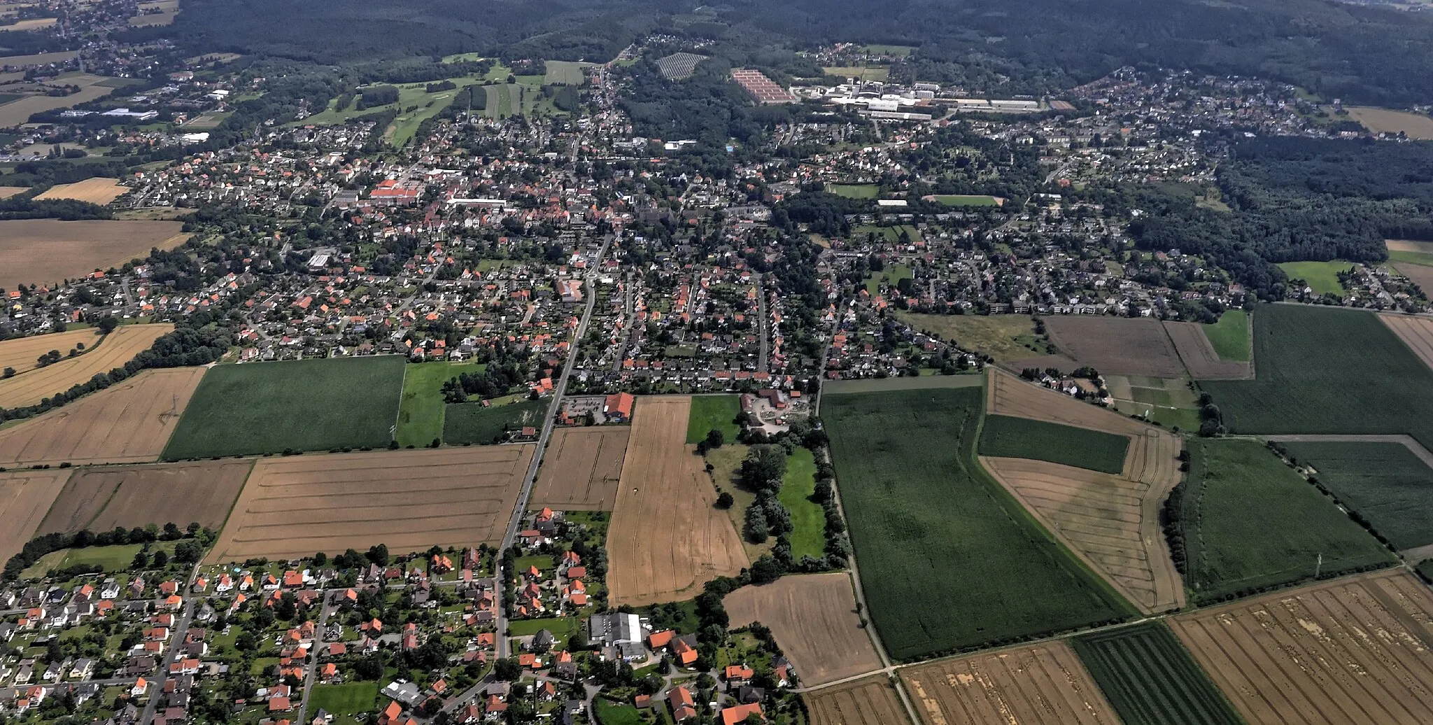 Photo showing: Bilder vom Flug Nordholz-Hammelburg 2015: Obernkirchen