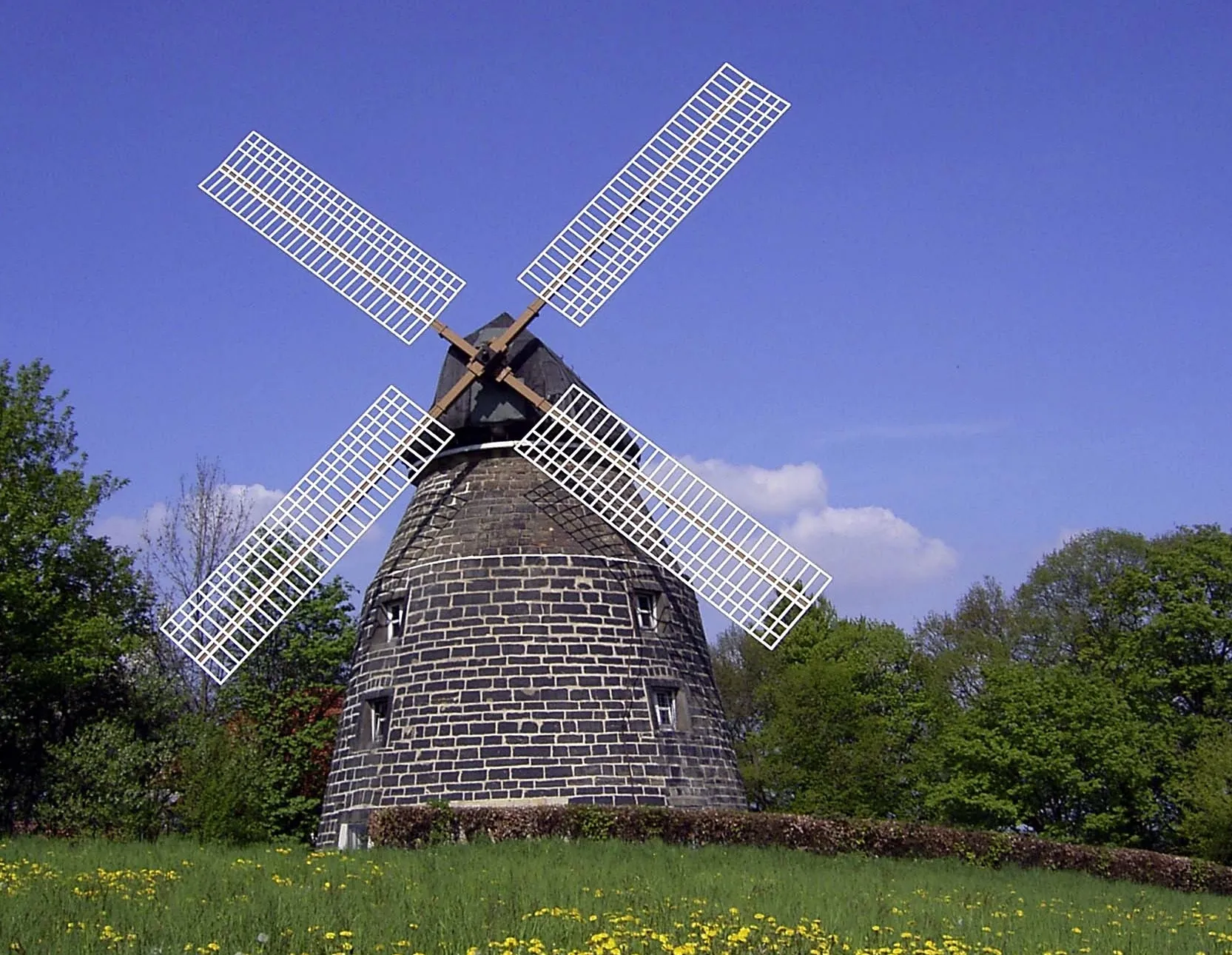 Photo showing: Windmühle auf dem Rodenberg – Das Wahrzeichen der Stadt Rodenberg im Landkreis Schaumburg, Niedersachsen.