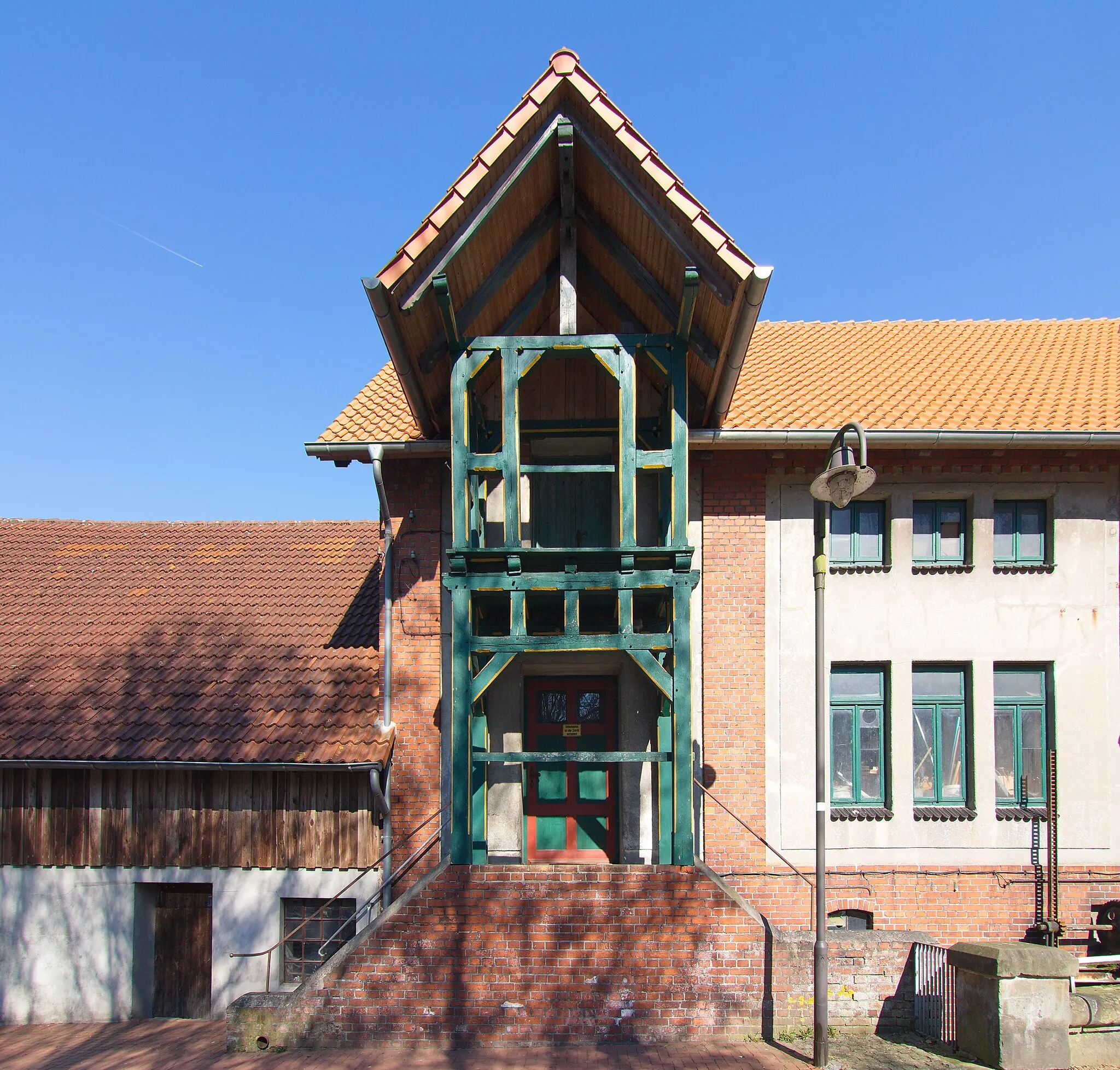 Photo showing: Sägewerk bei der Wassermühle Meyersiek in Steyerberg, Niedersachsen, Deutschland.