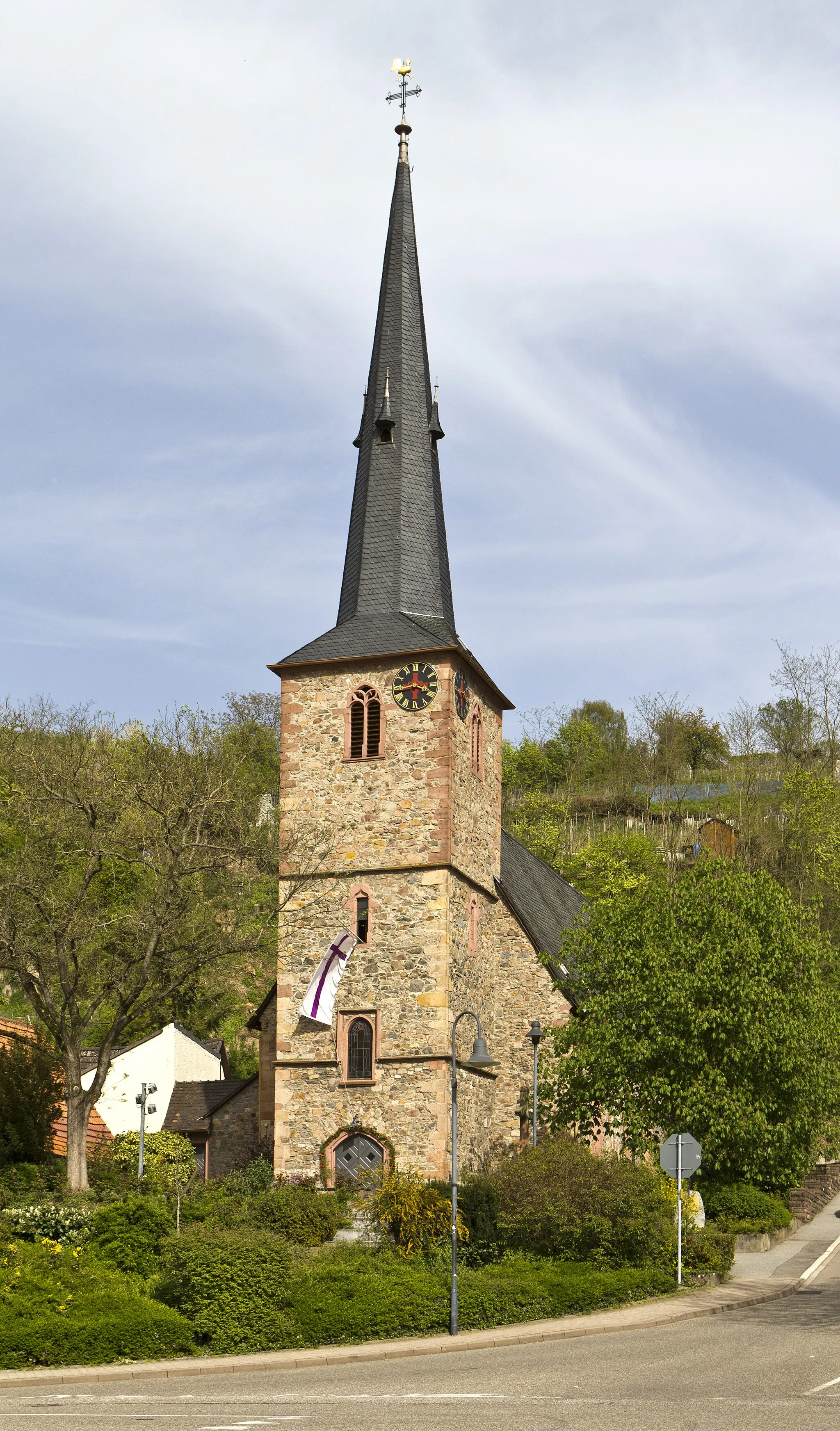 Photo showing: Laudenbach (Bergstraße), evangelische Martin-Luther-Kirche