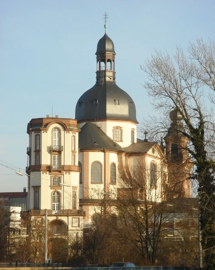 Photo showing: Mannheim Jesuit Church from West