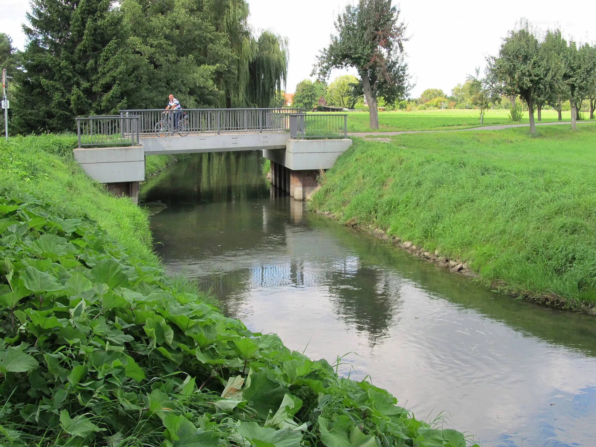 Photo showing: Kraichbach bei Reilingen an der Burg Wersau