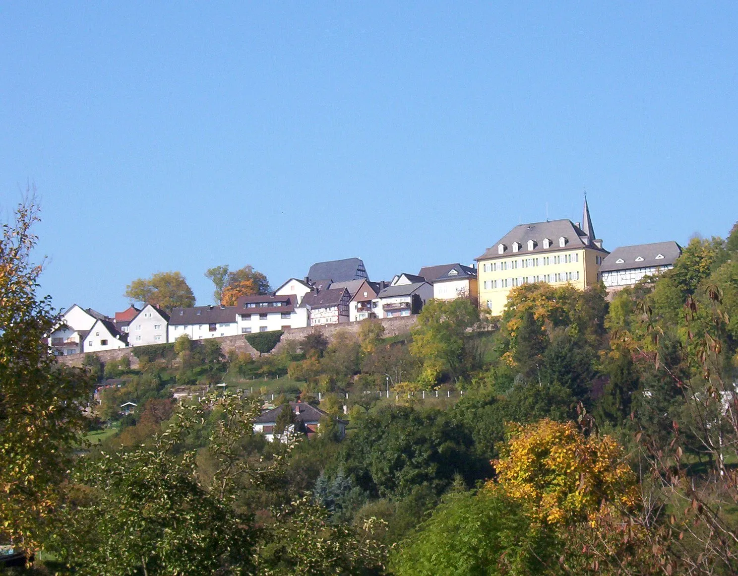 Photo showing: Germany / Hesse:  Battenberg (Eder): view Eder Valley at the old city