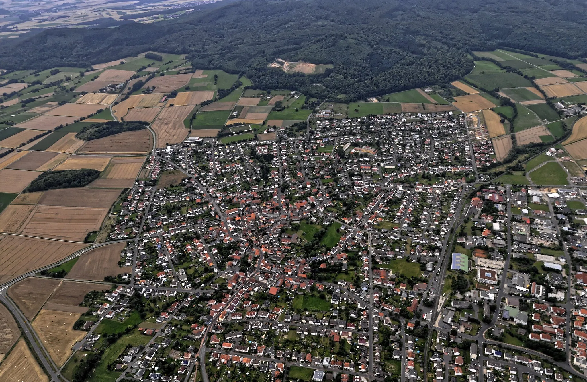 Photo showing: Bilder vom Flug Nordholz-Hammelburg 2015: Baunatal-Großenritte