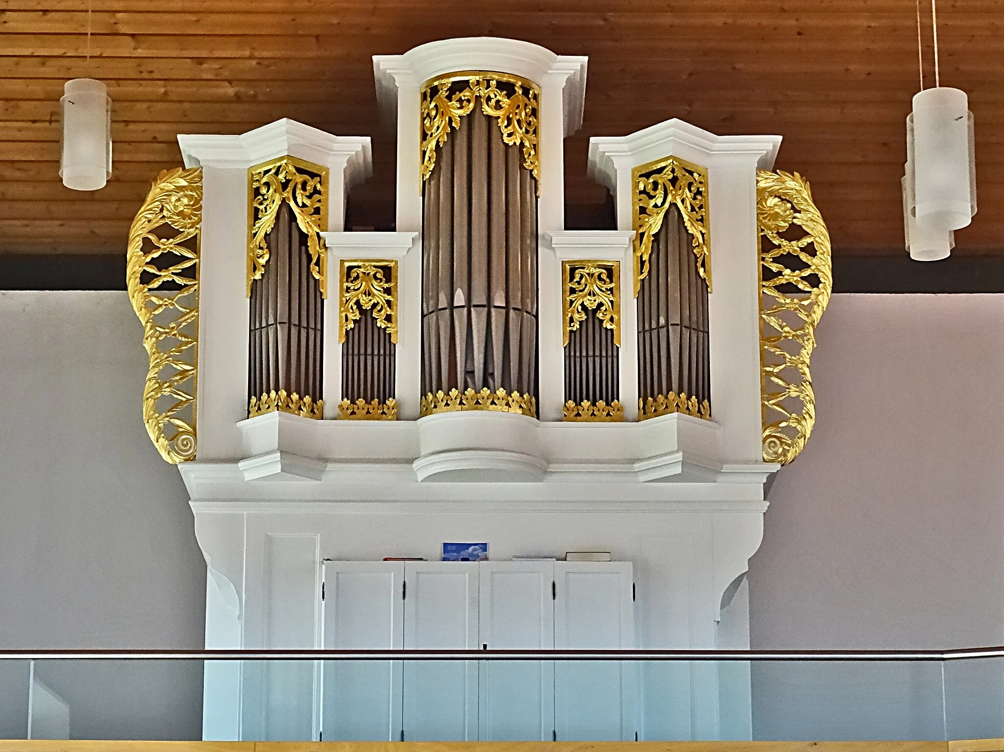 Photo showing: Orgel von Johannes Vogt (1822) in der Dorfkirche St. Michael (Breitenbach, Bebra)