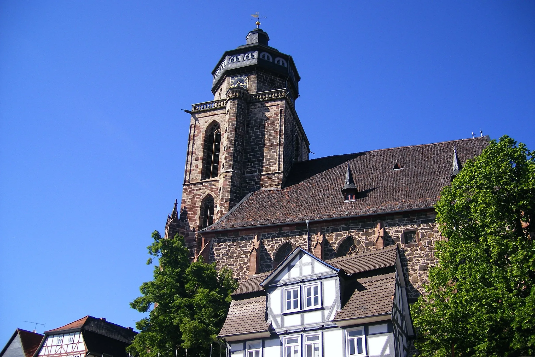 Photo showing: Blick auf die Stadtkirche St. Marien vom Marktplatz aus