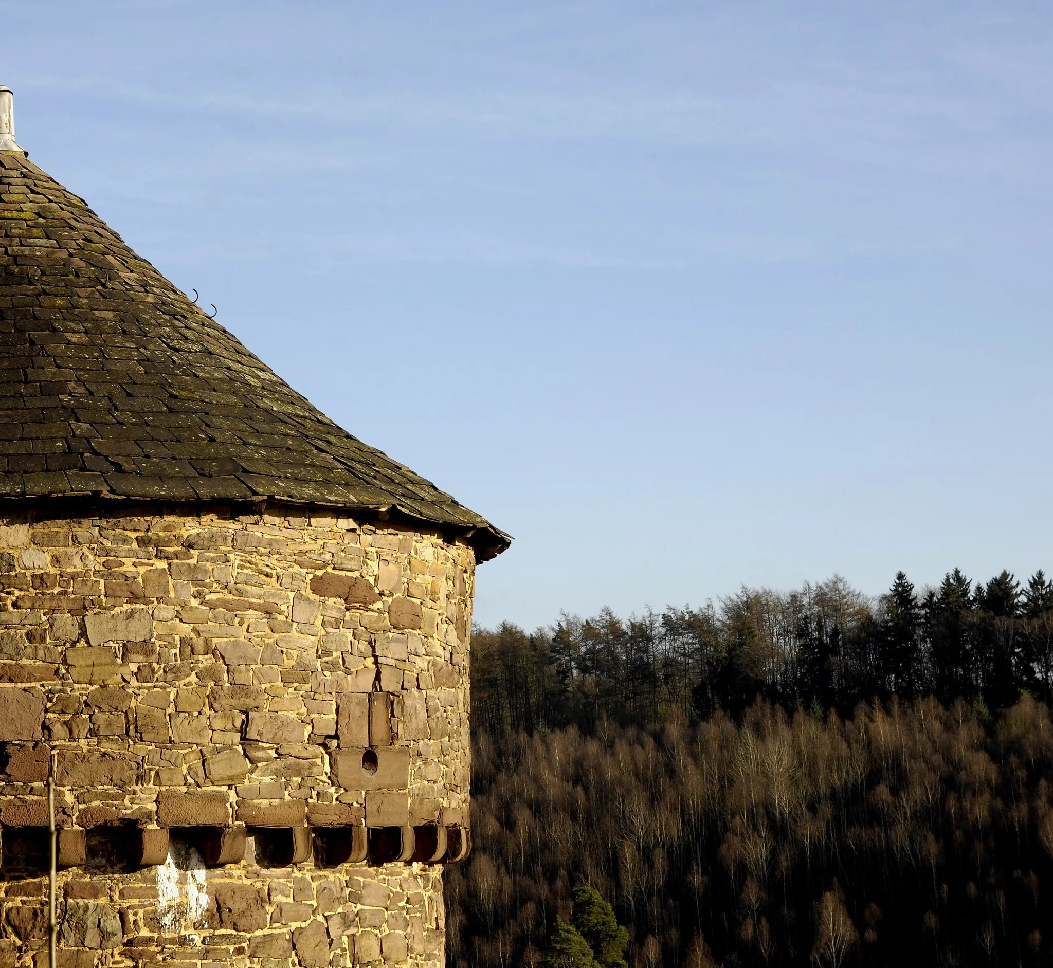 Photo showing: Trendelburg, Teilansicht eines Turms auf der Burg; Nordhessen