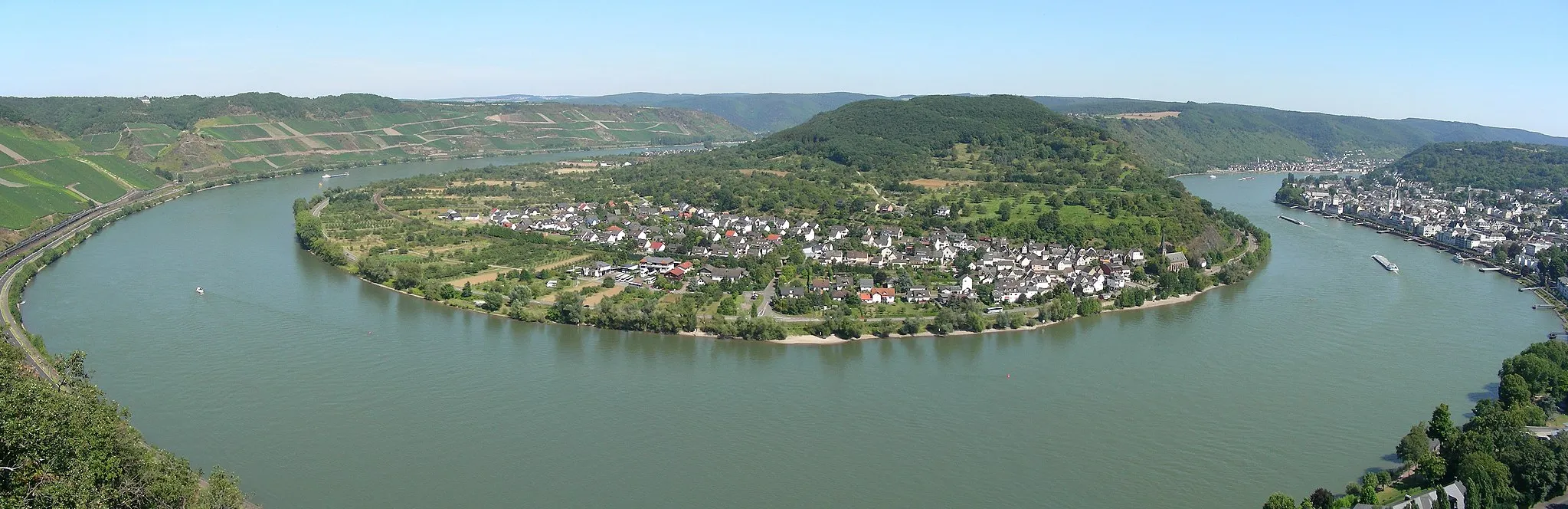 Photo showing: Die Rheinscheife von Gedeonseck