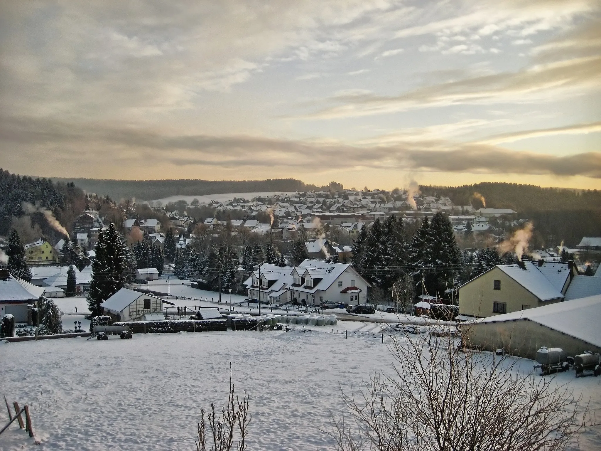Photo showing: View of Puderbach in Winter