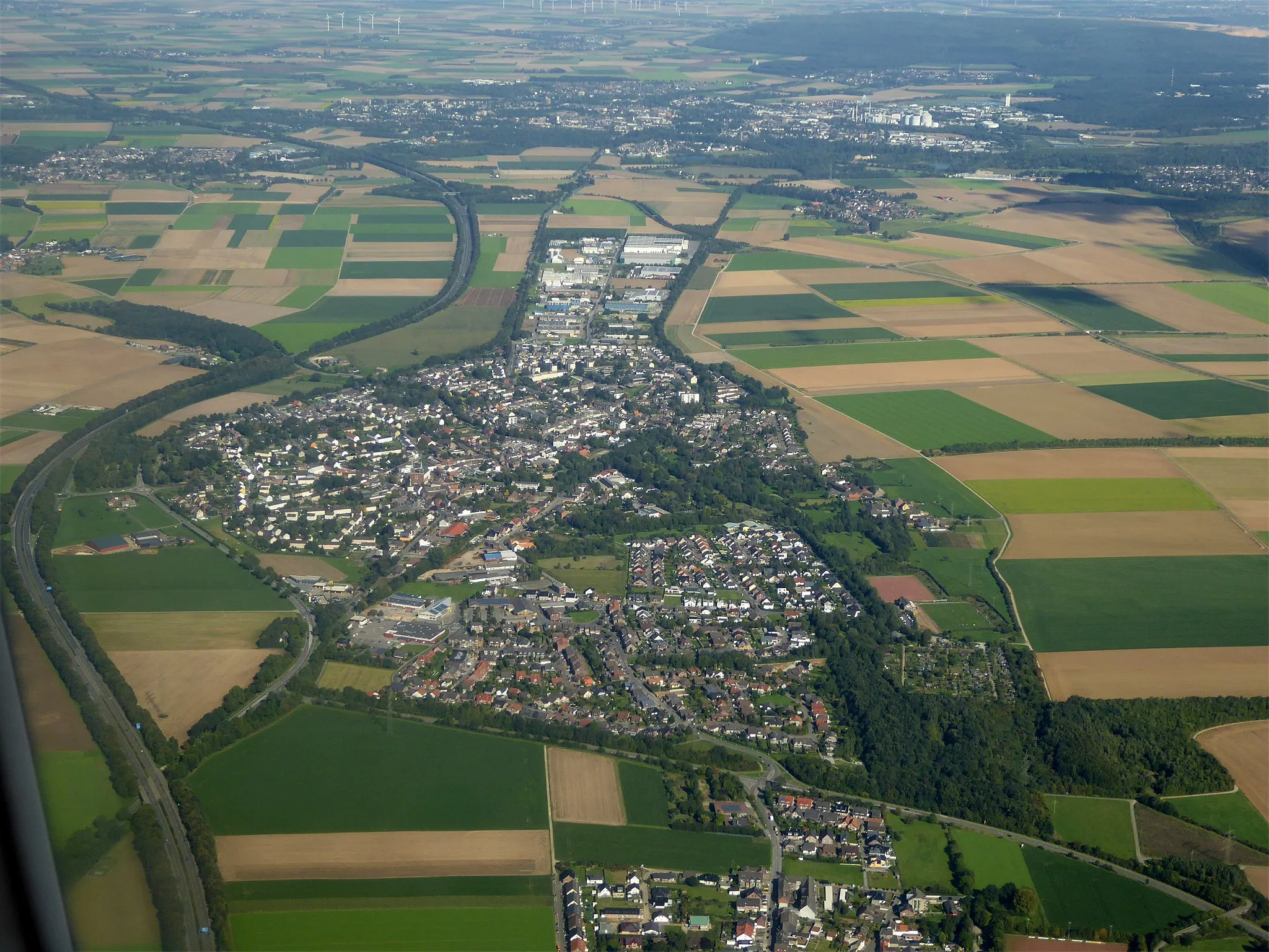 Photo showing: Aerial view of Aldenhoven, Germany