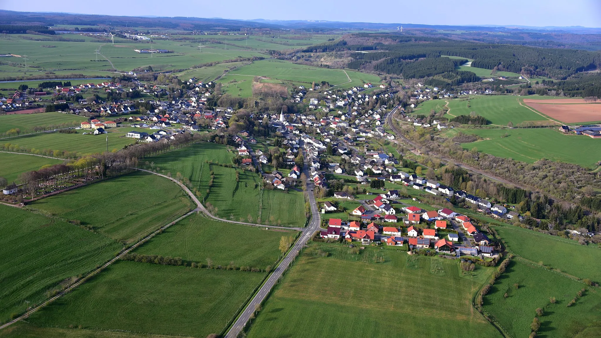 Photo showing: Dahlem (Nordeifel), Luftaufnahme (2016)