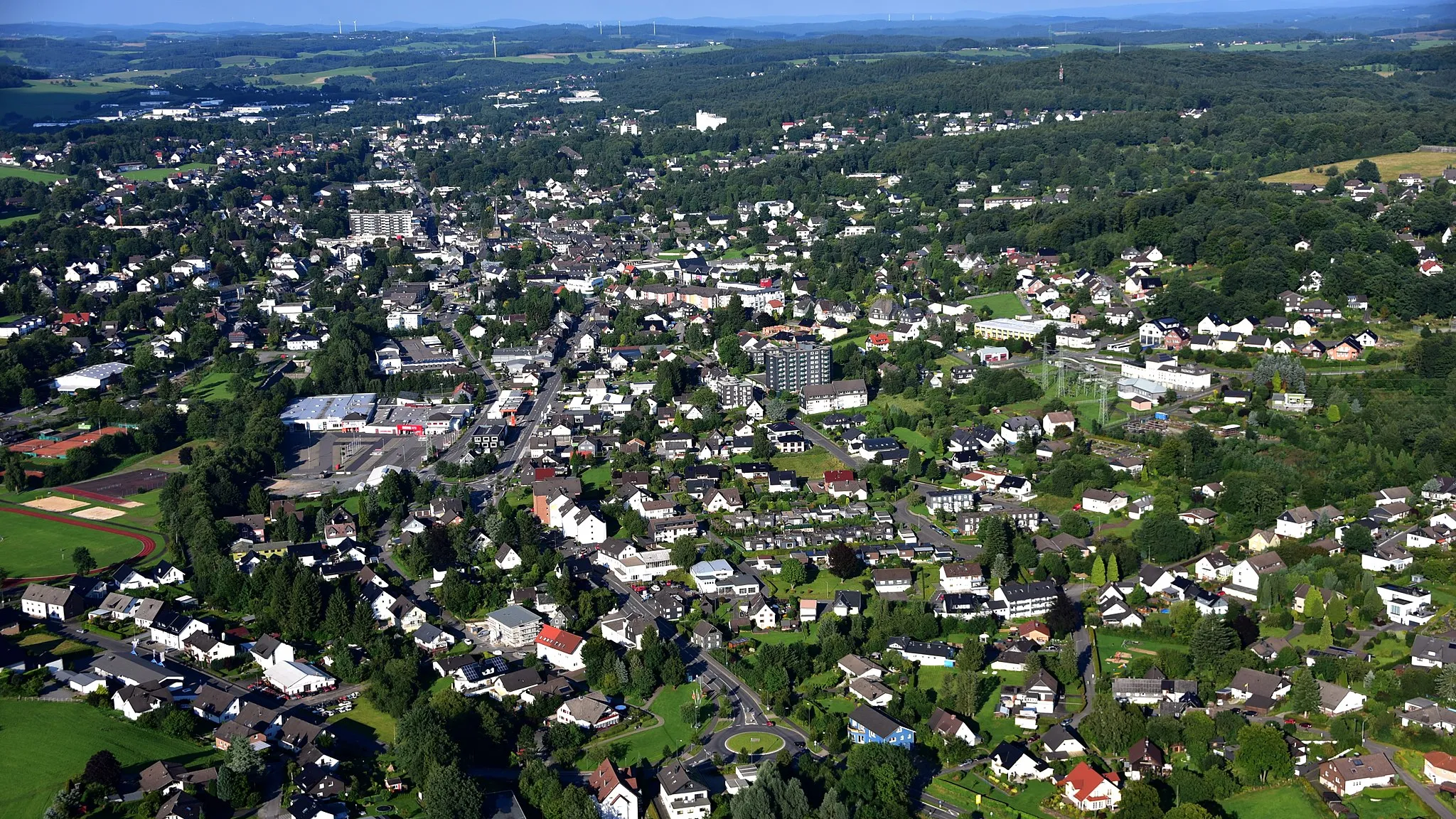 Photo showing: Waldbröl, Luftaufnahme (2017)