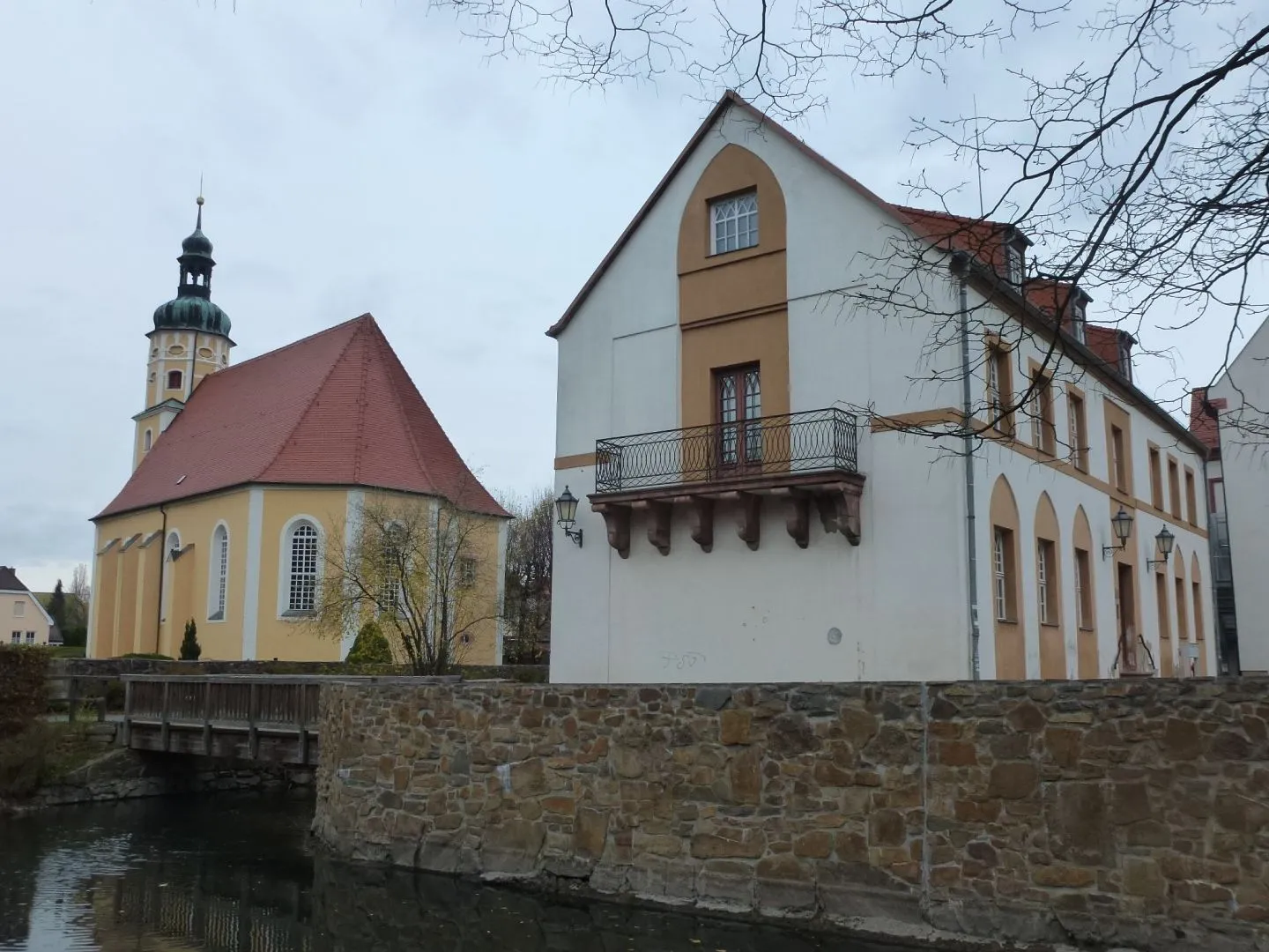 Photo showing: Rathaus und Kirche in Belgershain