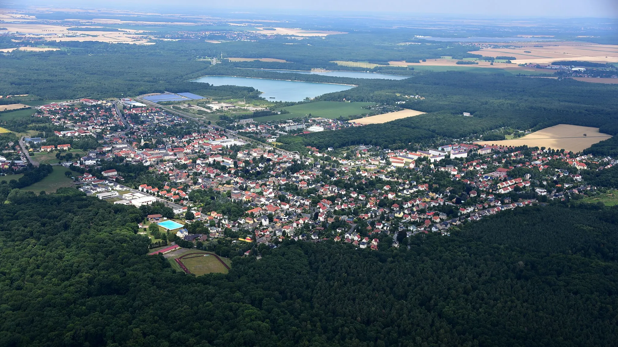 Photo showing: Naunhof, Luftaufnahme (2017)