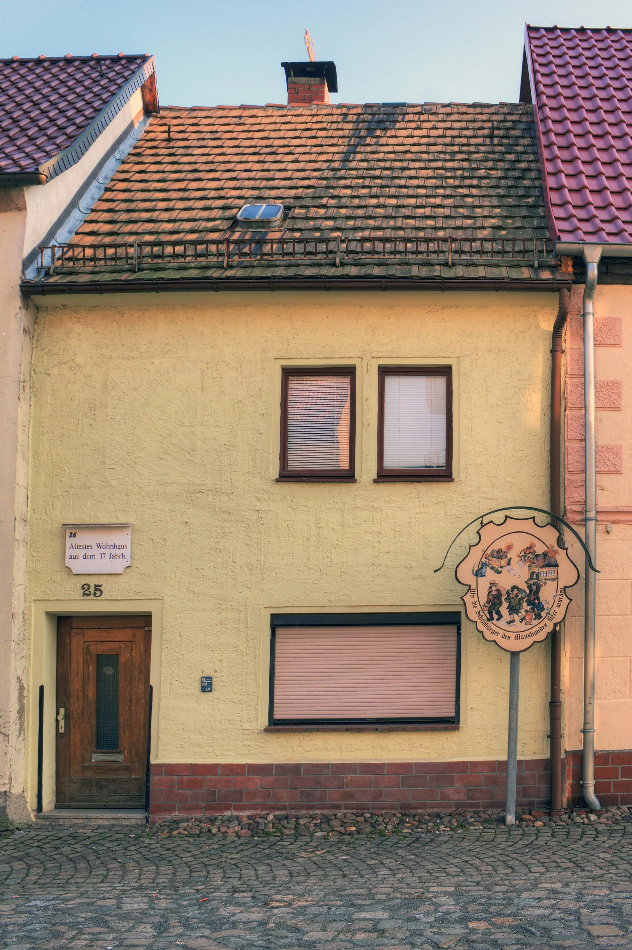 Photo showing: Ältestes Wohnhaus von Schildau in der Geothestraße aus dem 17. Jahrhundert