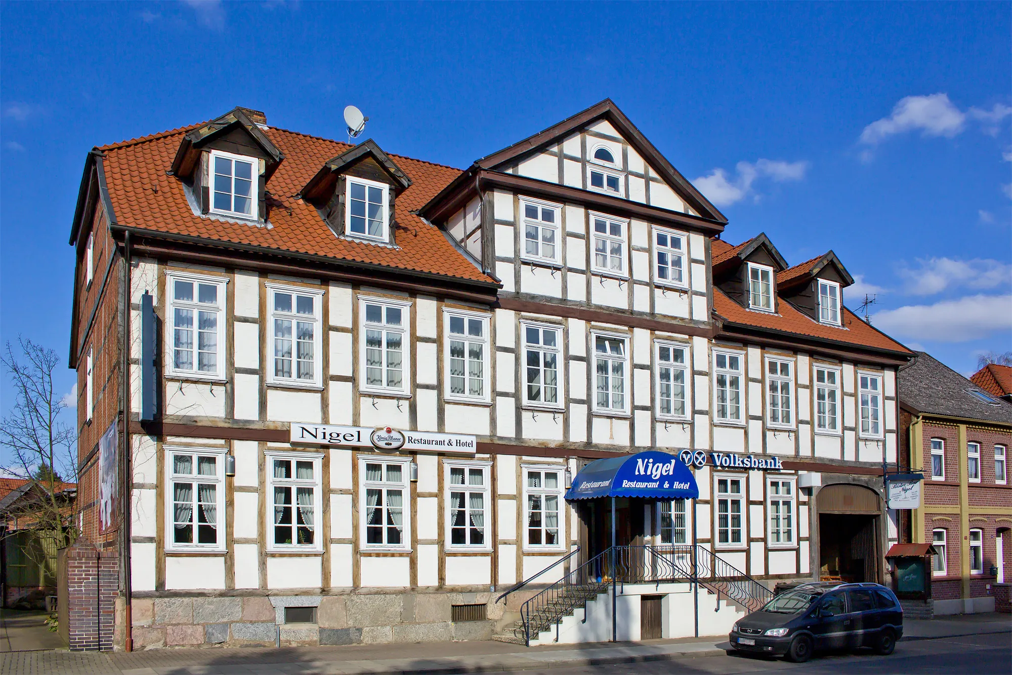 Photo showing: Building "Breite Strasse 9" in Bergen/Dumme (district Lüchow-Dannenberg, northern Germany); a cultural heritage monument.
