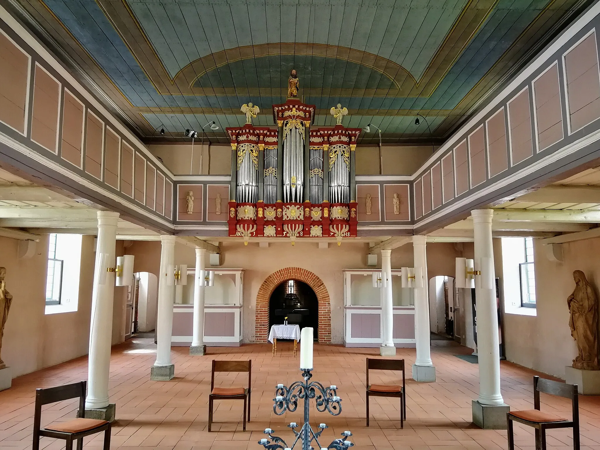 Photo showing: Orgel der ev. St.-Petri-Kirche Kirchlinteln, Landkreis Verden (Aller), Niedersachsen, Deutschland