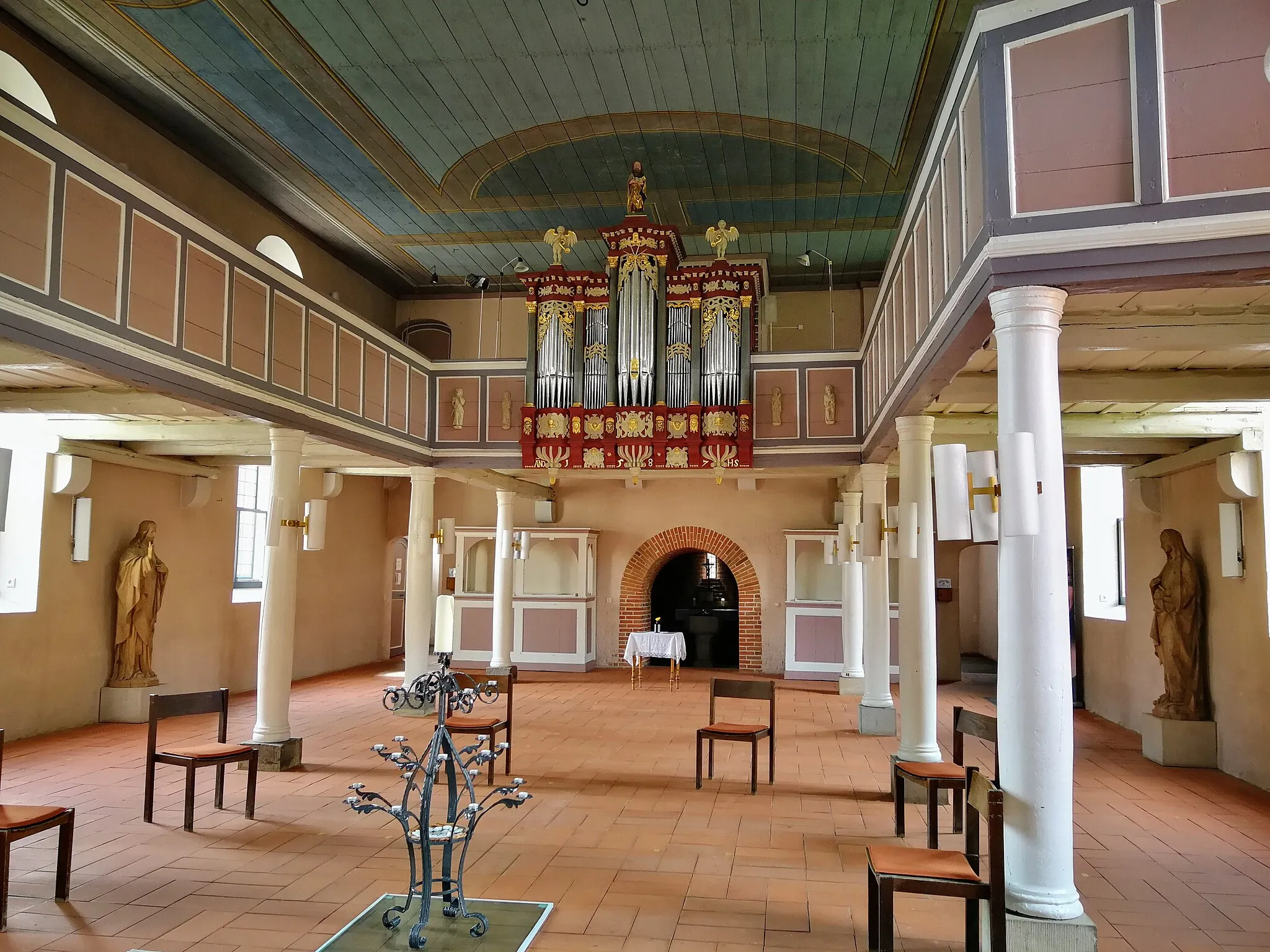 Photo showing: Orgel der ev. St.-Petri-Kirche Kirchlinteln, Landkreis Verden (Aller), Niedersachsen, Deutschland