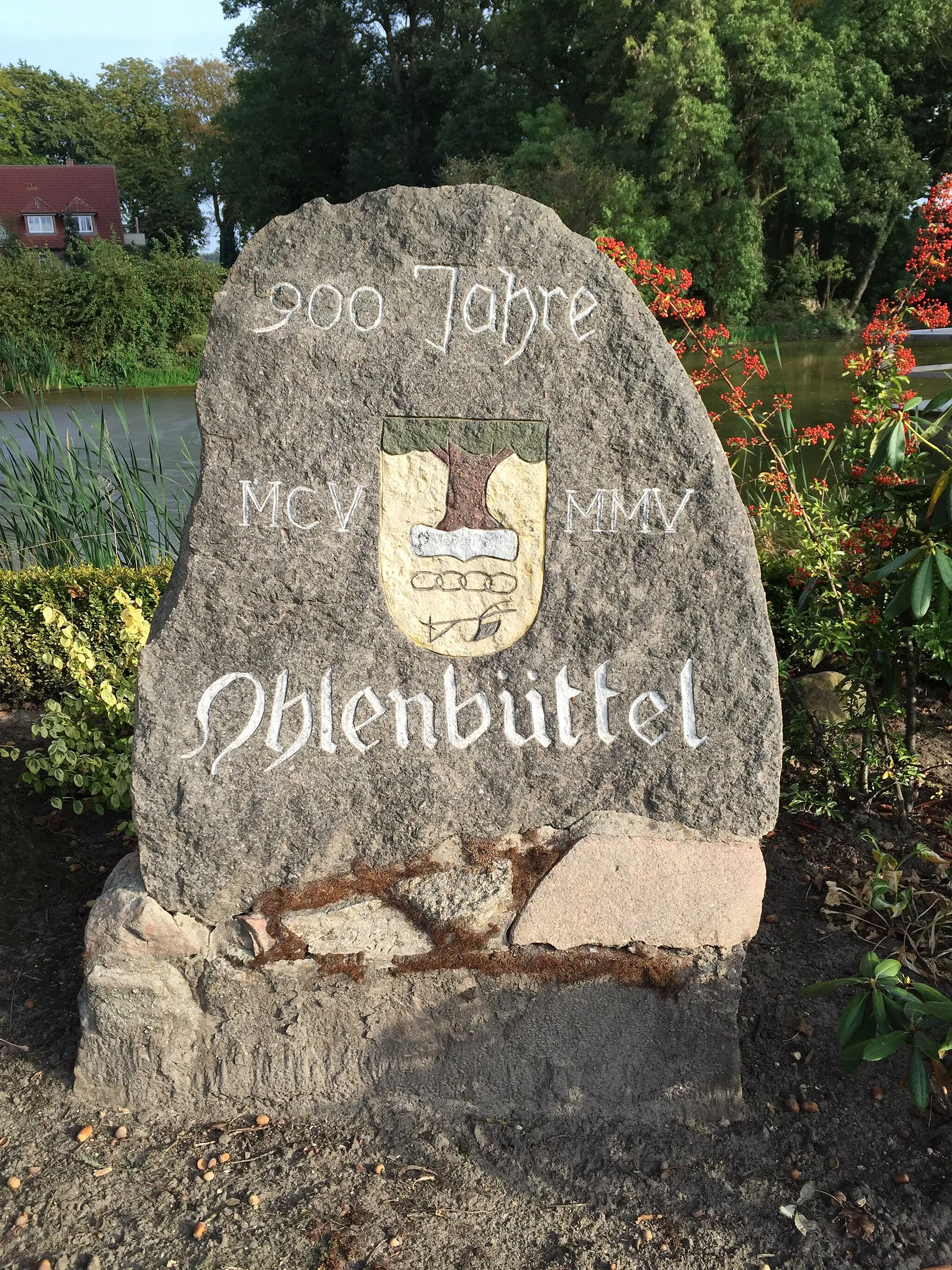 Photo showing: Gedenkstein 900 Jahre Ohlenbüttel 1105-2005