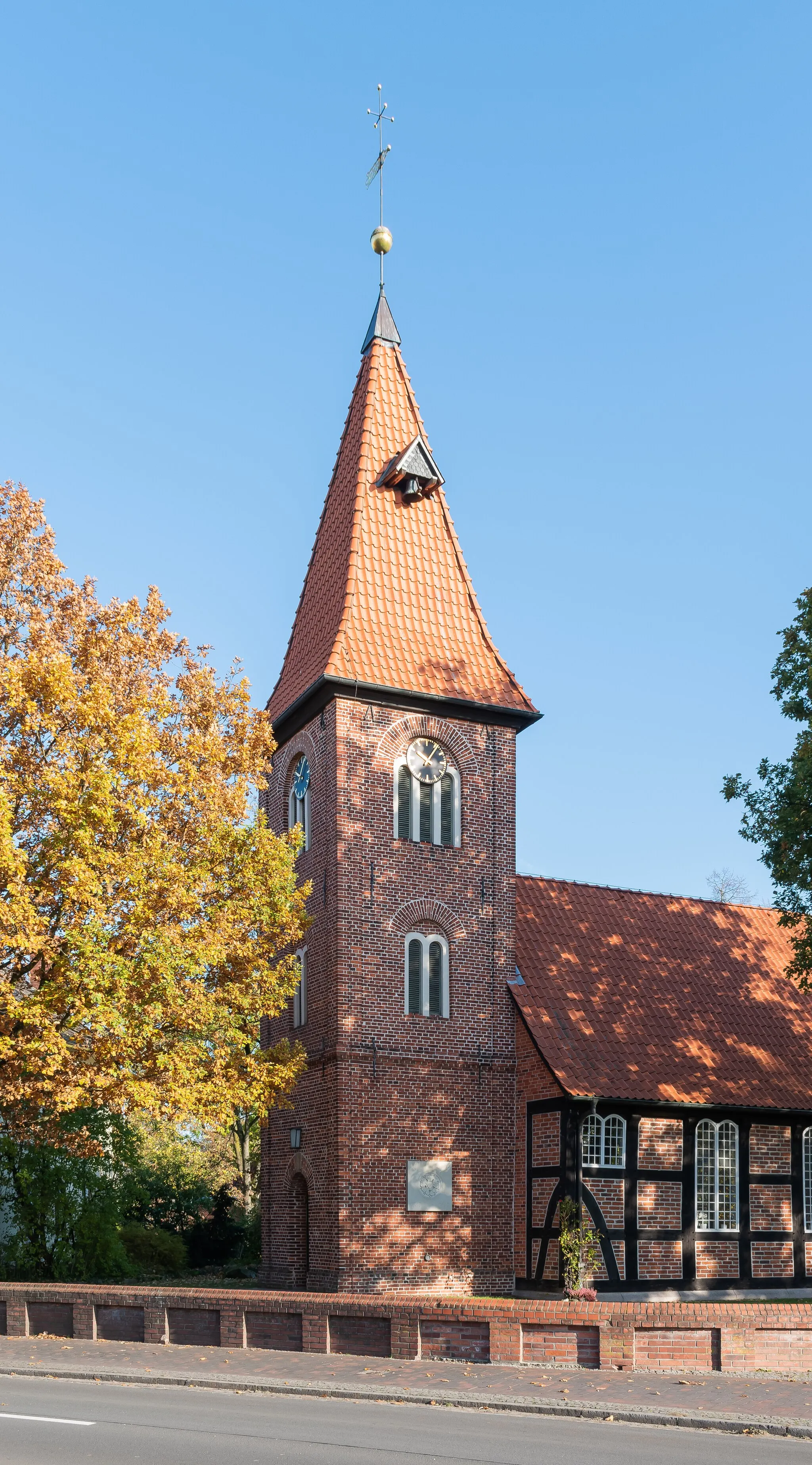 Photo showing: Saint Christopher church in Ottersberg, Lower Saxony, Germany