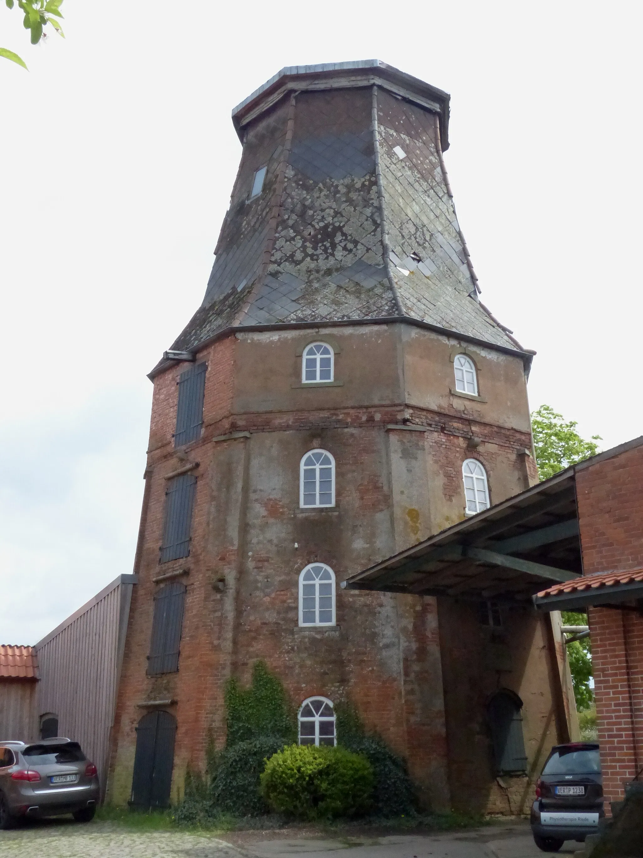 Photo showing: Windmühle in Riede, derzeit ohne Kopf und Flügel