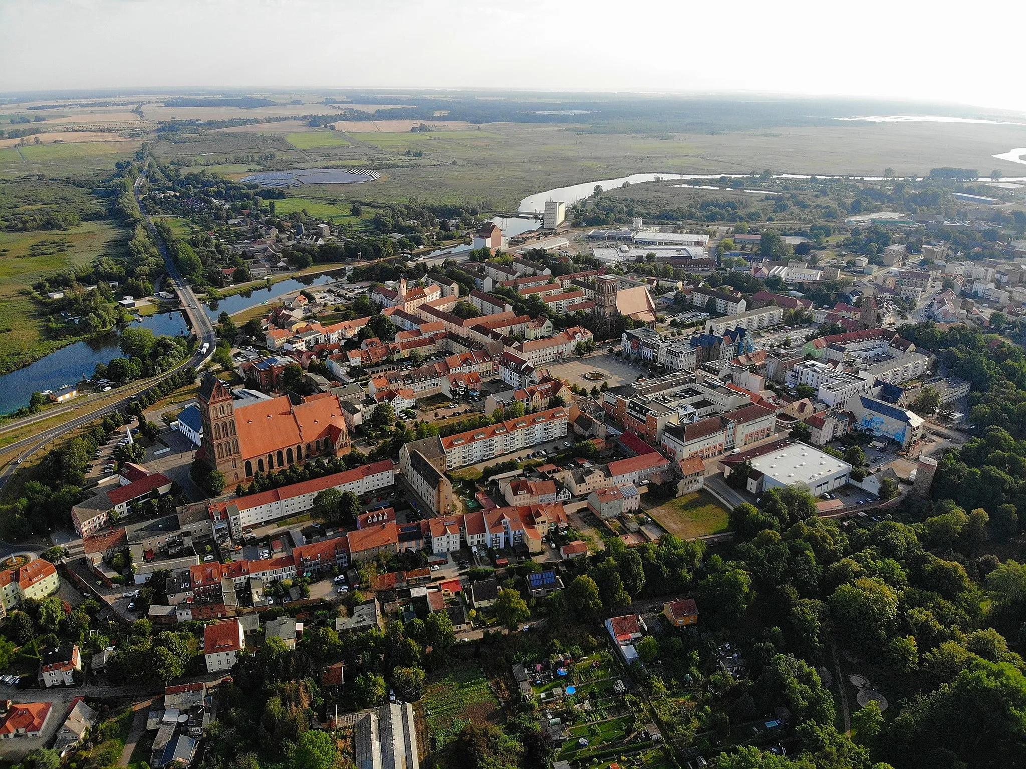 Photo showing: Anklam Luftaufnahme (2020)