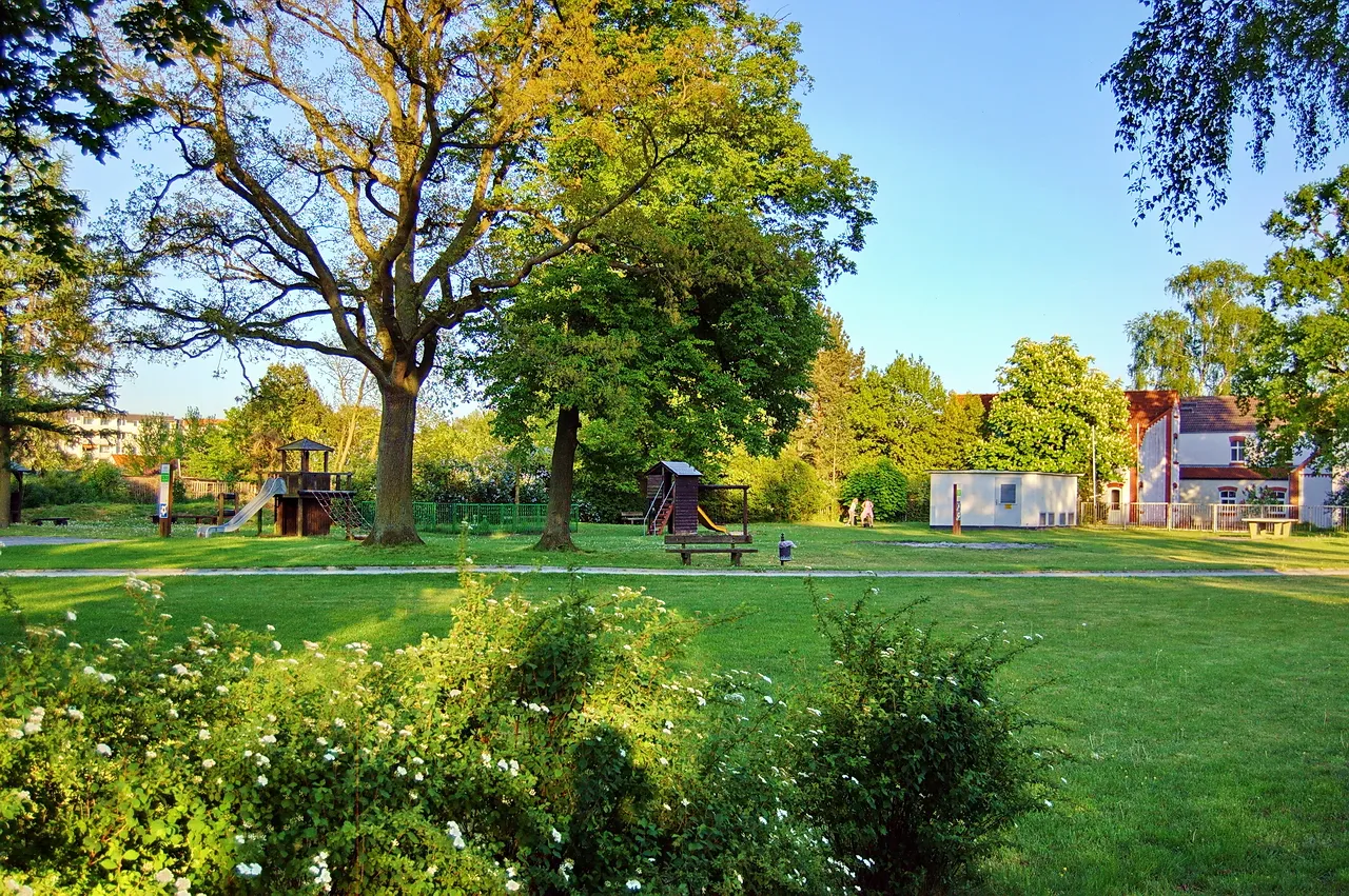 Photo showing: Bleiche (heute Festplatz) in Gelbensande