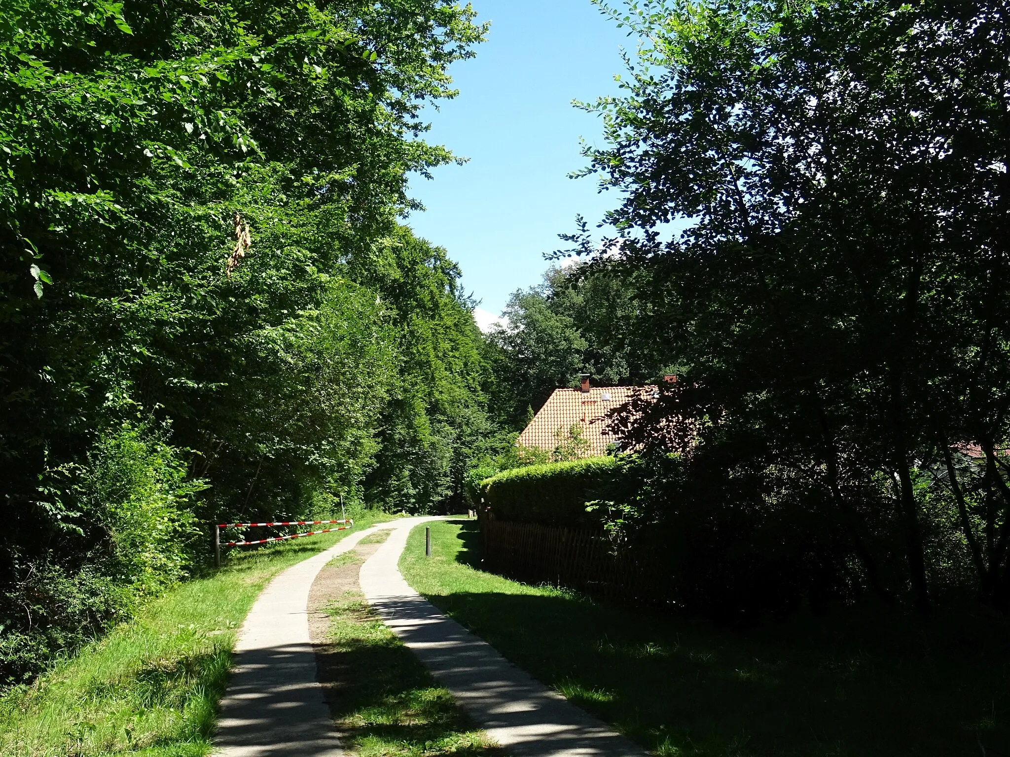 Photo showing: Waldgebiet Mönkweden mit Forsthaus