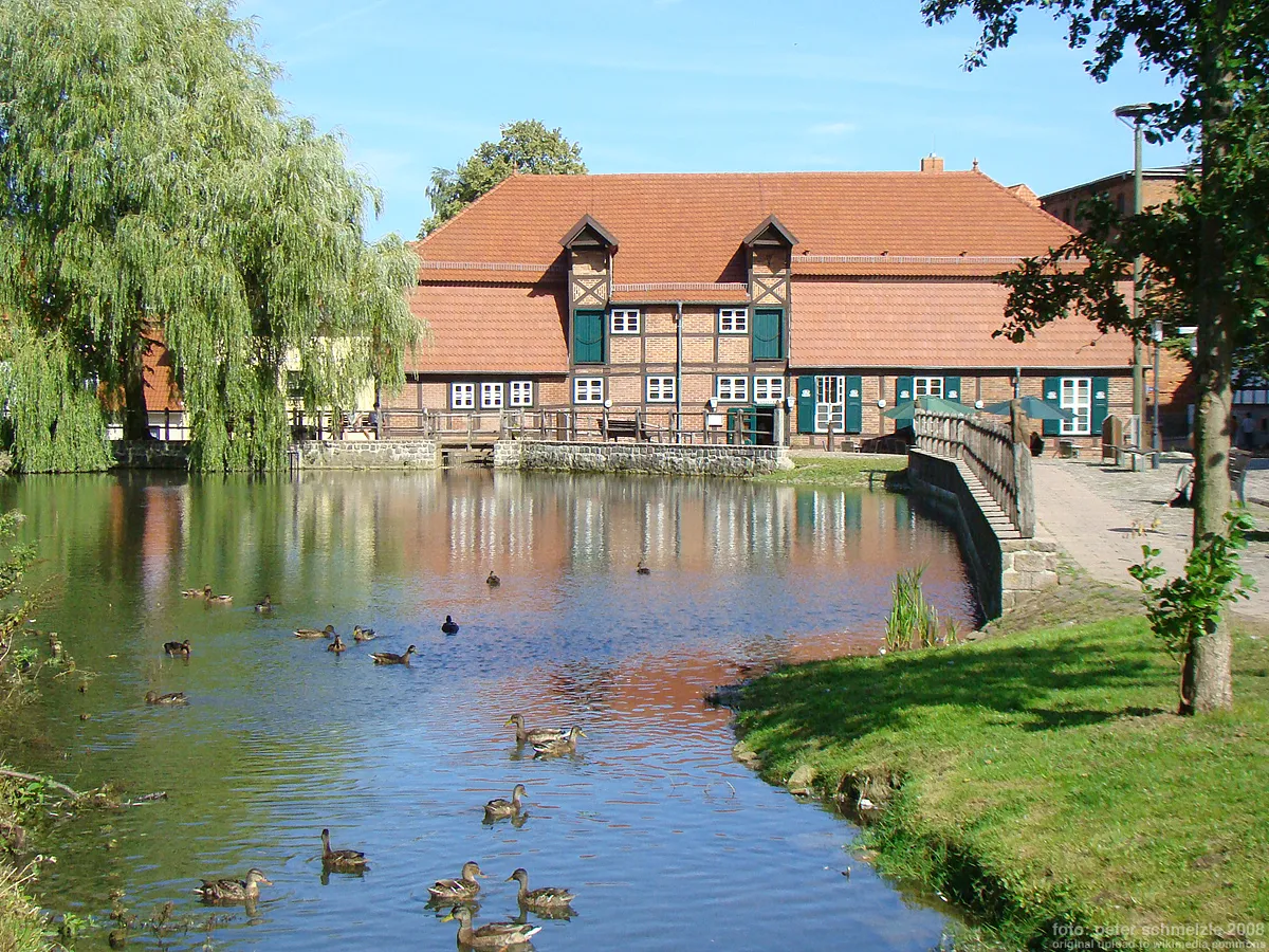 Photo showing: Stadtmühle in Teterow (Kleine Peene)