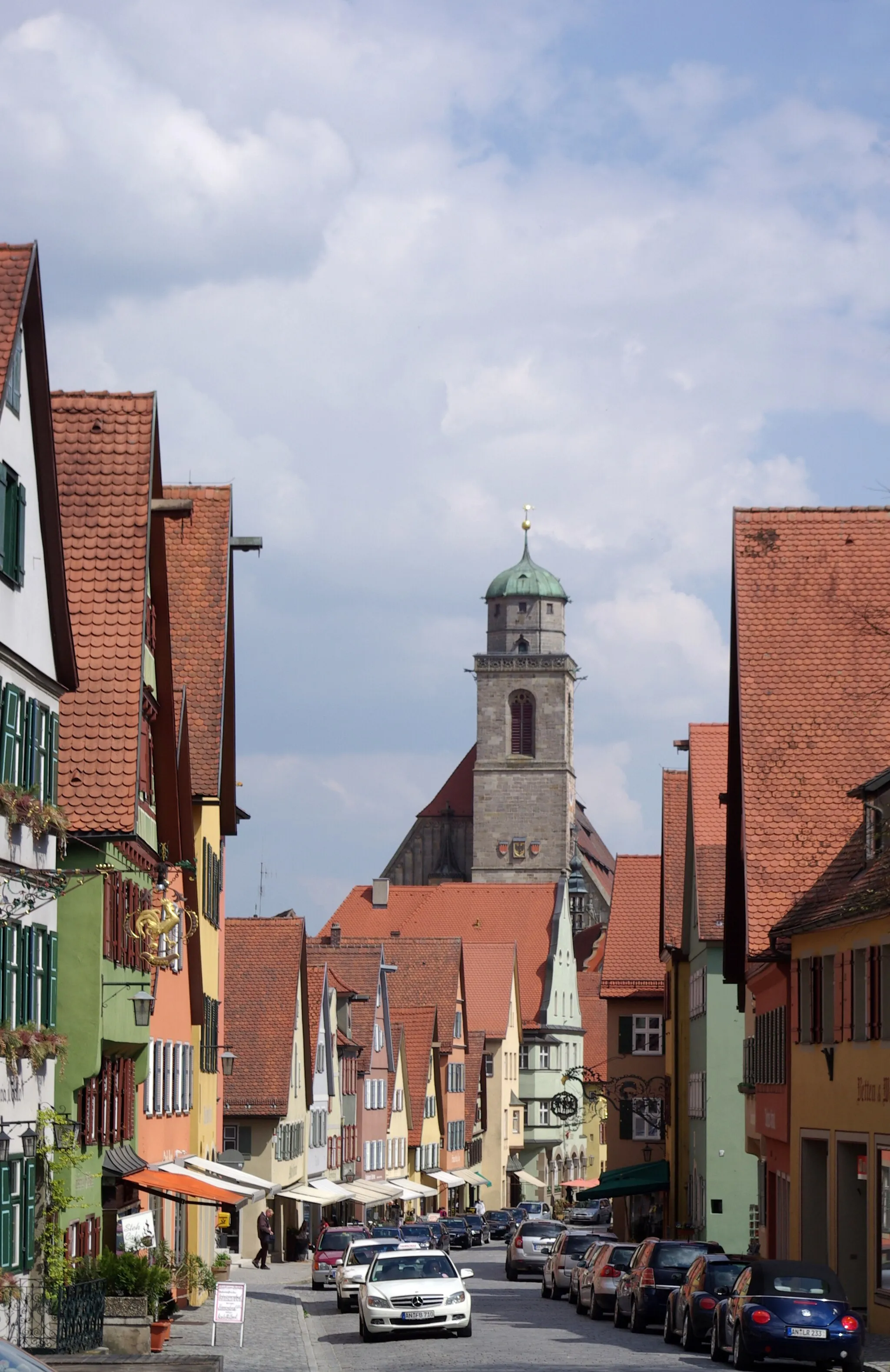 Photo showing: Germany, Dinkelsbühl, Segring Street and Church St. Georg